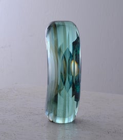 M.250901 di Toshio Iezumi - Scultura contemporanea, vetro, astratta, verde