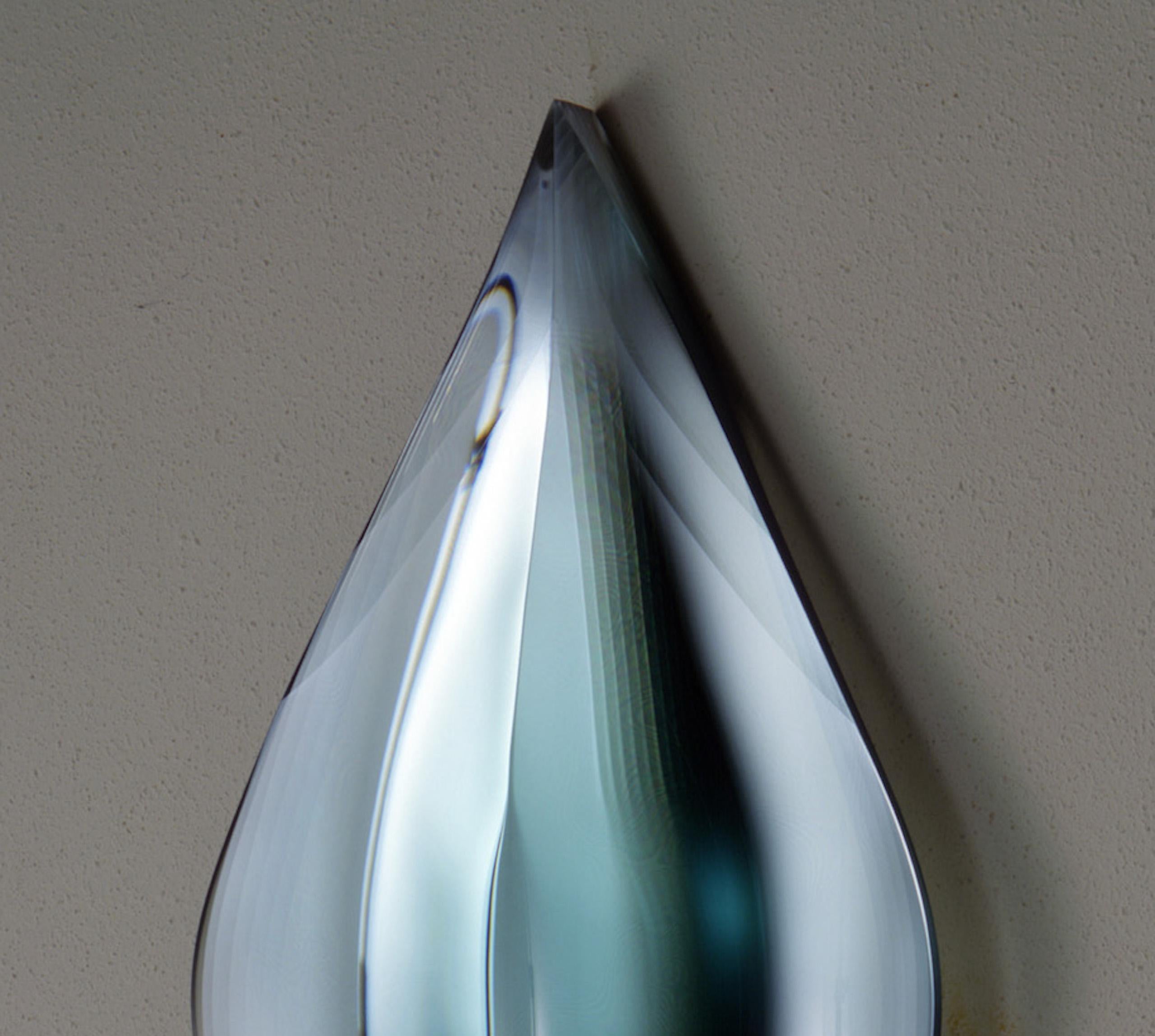 P.010502 by Toshio Iezumi - Contemporary glass sculpture, green, abstract For Sale 2