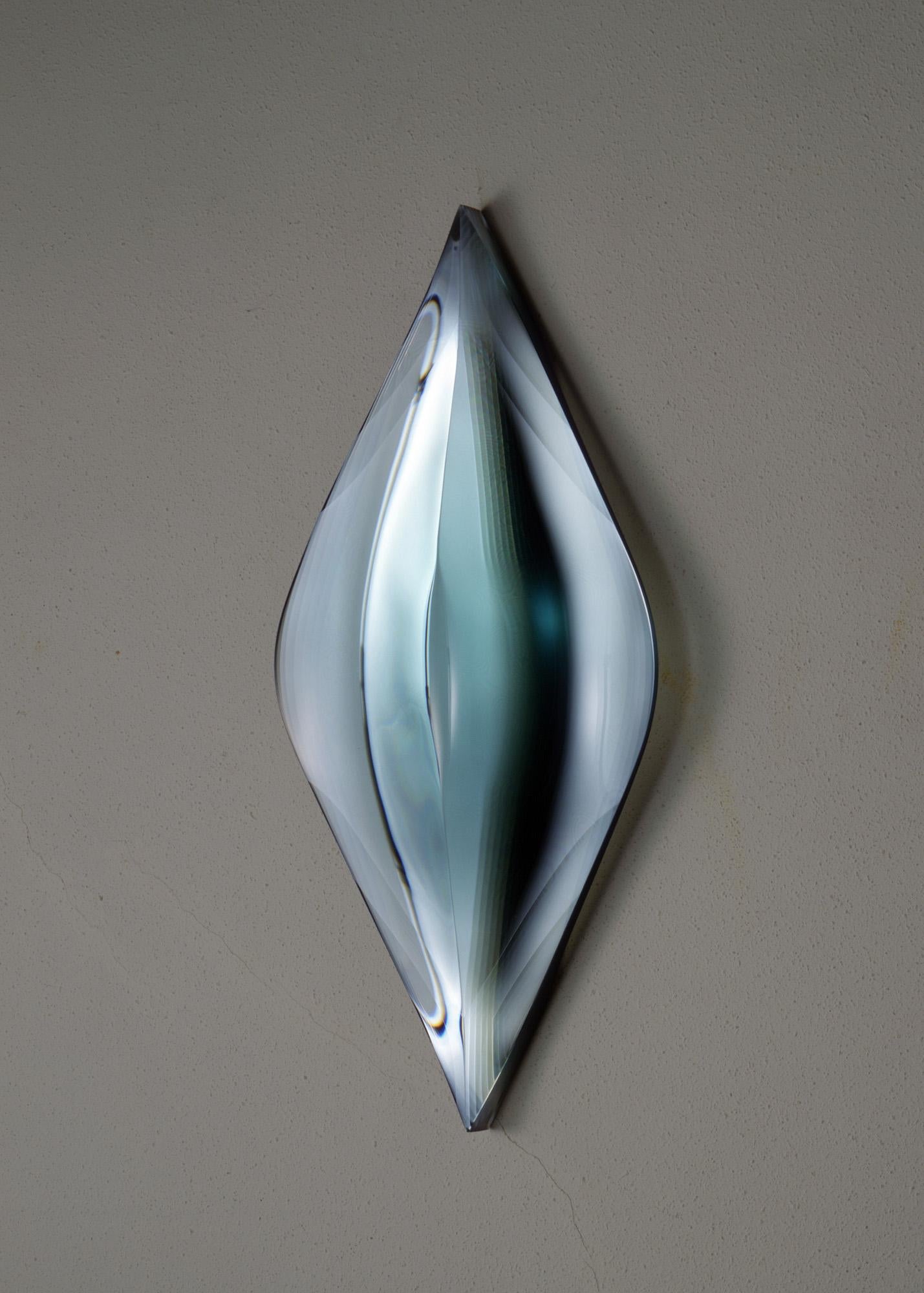 P.010502 is a glass sculpture by Japanese contemporary artist Toshio Iezumi, dimensions are 74 × 32 × 9 cm (29.1 × 12.6 × 3.5 in). 
The sculpture is signed and numbered, it is part of a limited edition of 8 editions and comes with a certificate of