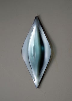 P.010502 by Toshio Iezumi - Contemporary glass sculpture, green, abstract