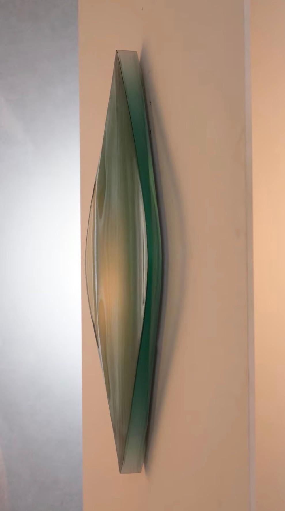 P.010502-II von Toshio Iezumi - Zeitgenössische Glasskulptur, grün, abstrakt im Angebot 7