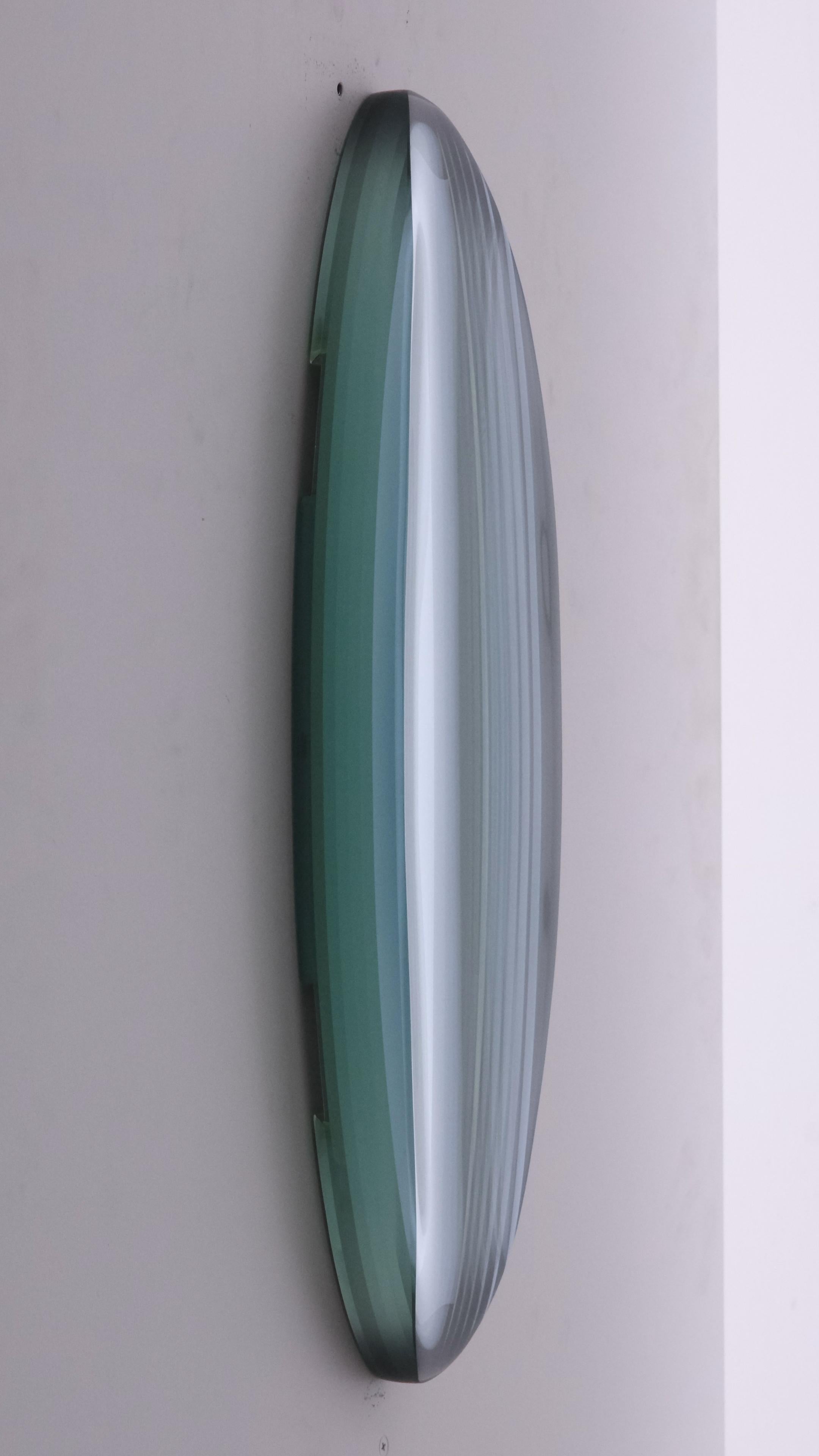 P.041200 von Toshio Iezumi - Zeitgenössische Glasskulptur, grün, abstrakt, Wandmalerei im Angebot 11
