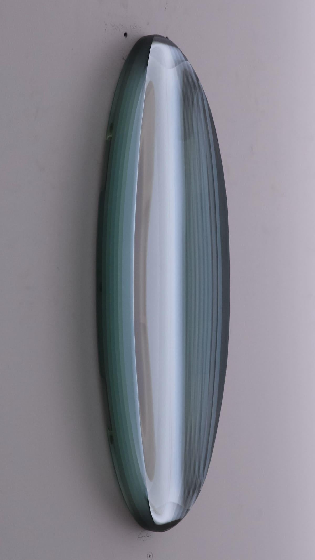 P.041200 von Toshio Iezumi - Zeitgenössische Glasskulptur, grün, abstrakt, Wandmalerei im Angebot 2