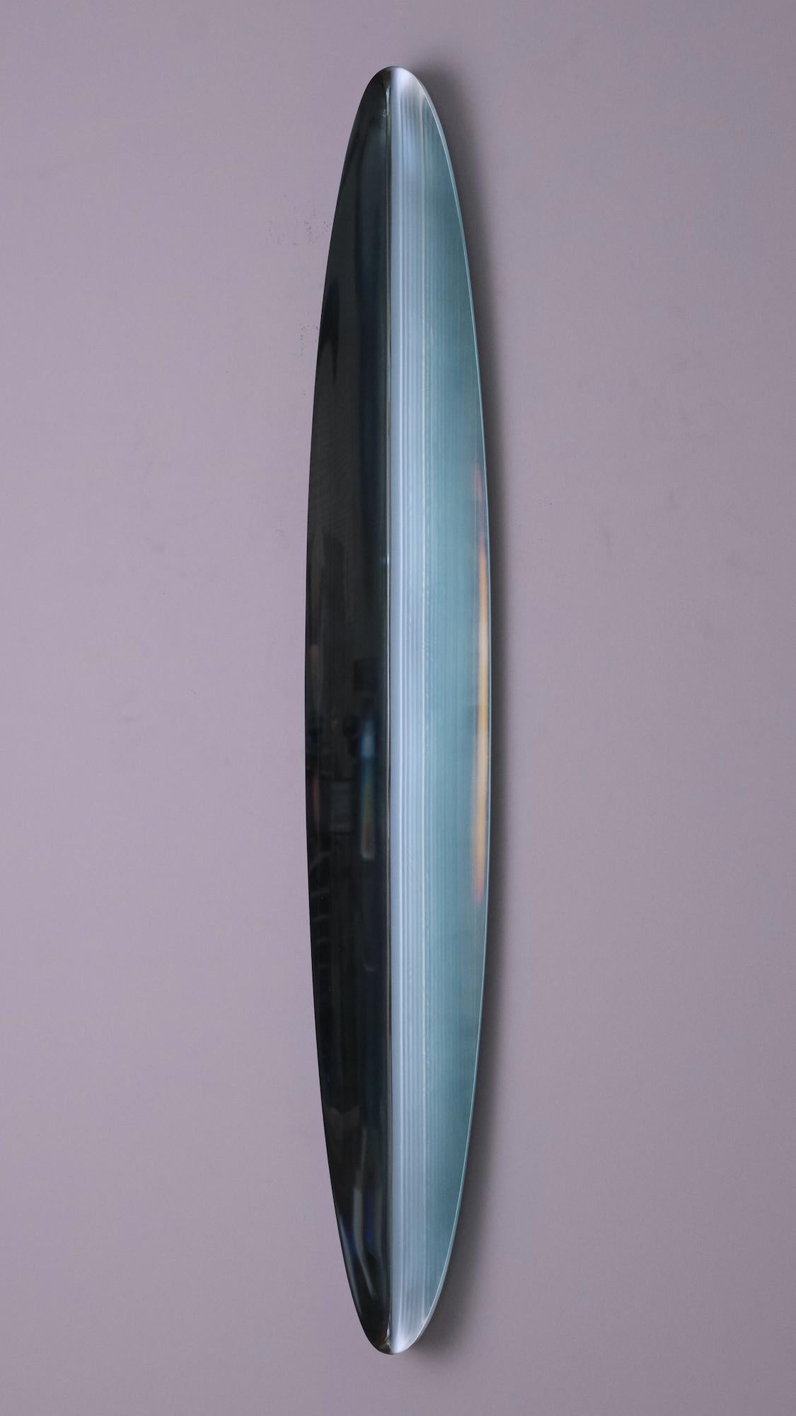 P.190501 di Toshio Iezumi - Scultura in vetro contemporanea, verde, astratta in vendita 7
