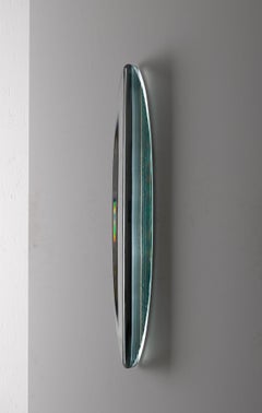 P.190501 de Toshio Iezumi - Escultura contemporánea de vidrio, verde, abstracta