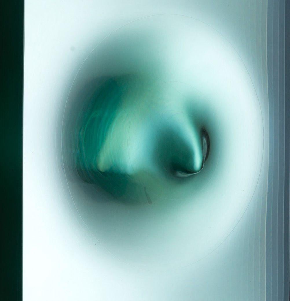 P.1995 by Toshio Iezumi - glass, abstract wall sculpture 1