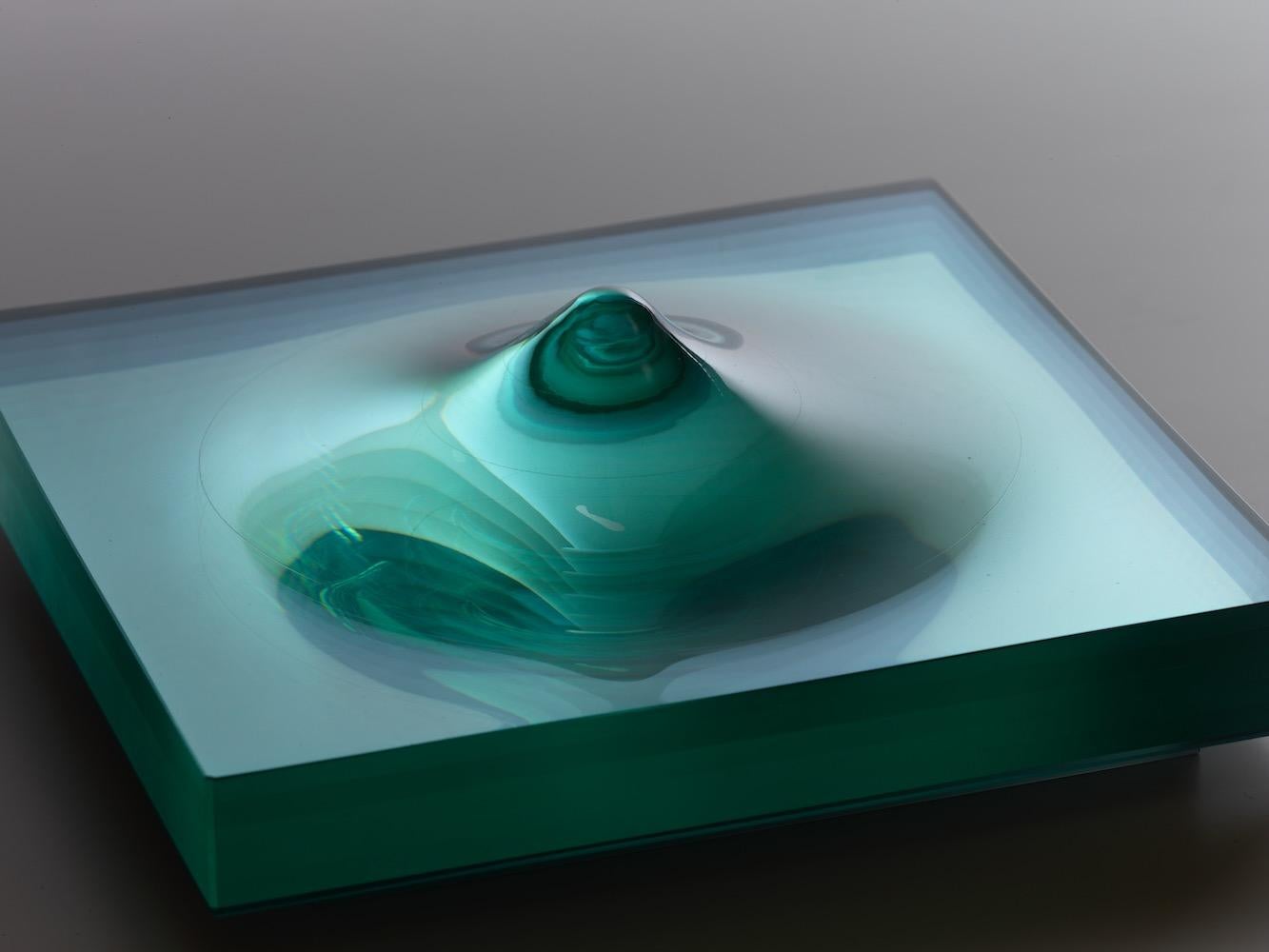 P.1995 by Toshio Iezumi - glass, abstract wall sculpture 3