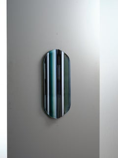 P.230303 de Toshio Iezumi - Escultura contemporánea de vidrio, verde, abstracta