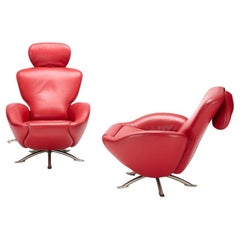 Toshiyuki Kita coppia di sedie lounge regolabili Dodo modello K10 Italia, 2000