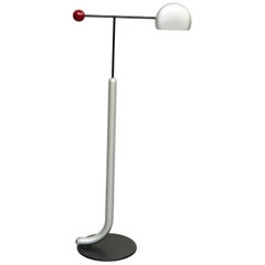 Toshiyuki Kita Tomo lampadaire noir/argenté/rouge, vers 1980