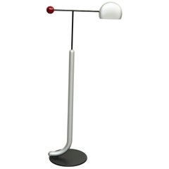 Toshiyuki Kita Tomo Floor Lamp Black / Silver / Red, circa 1980 