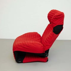 Toshiyuki Kita Wink 111 Sessel in Schwarz und Rot von Cassina, um 1980