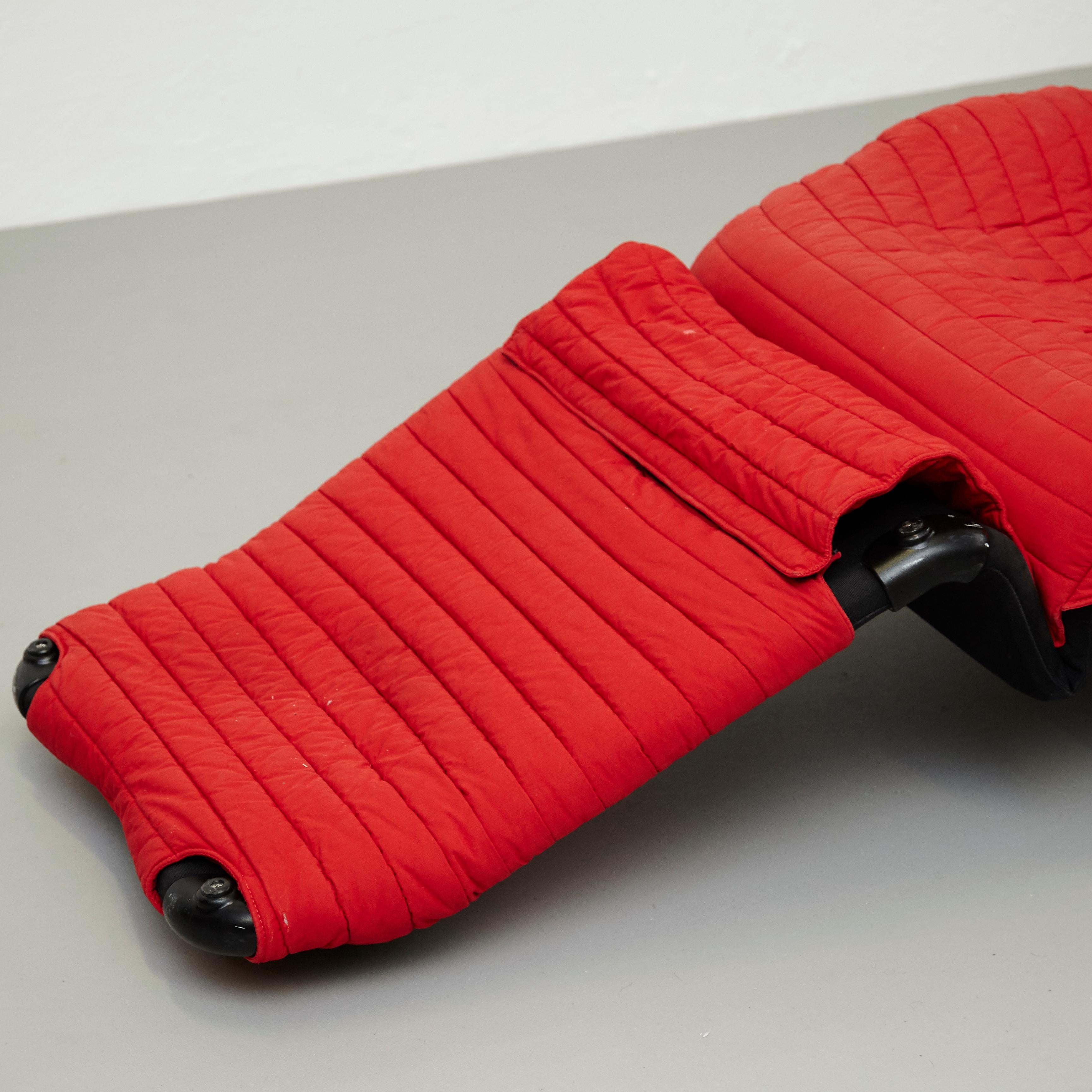Toshiyuki Kita Wink 111 Armchair in Black and Red by Cassina, circa 1980 1