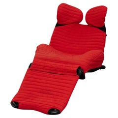 Toshiyuki Kita Wink 111 Armchair in Black and Red by Cassina, circa 1980