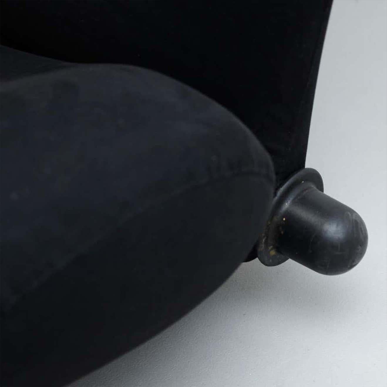 Poltrona Toshiyuki Kita Wink 111 in nero di Cassina, circa 1980 in vendita 6