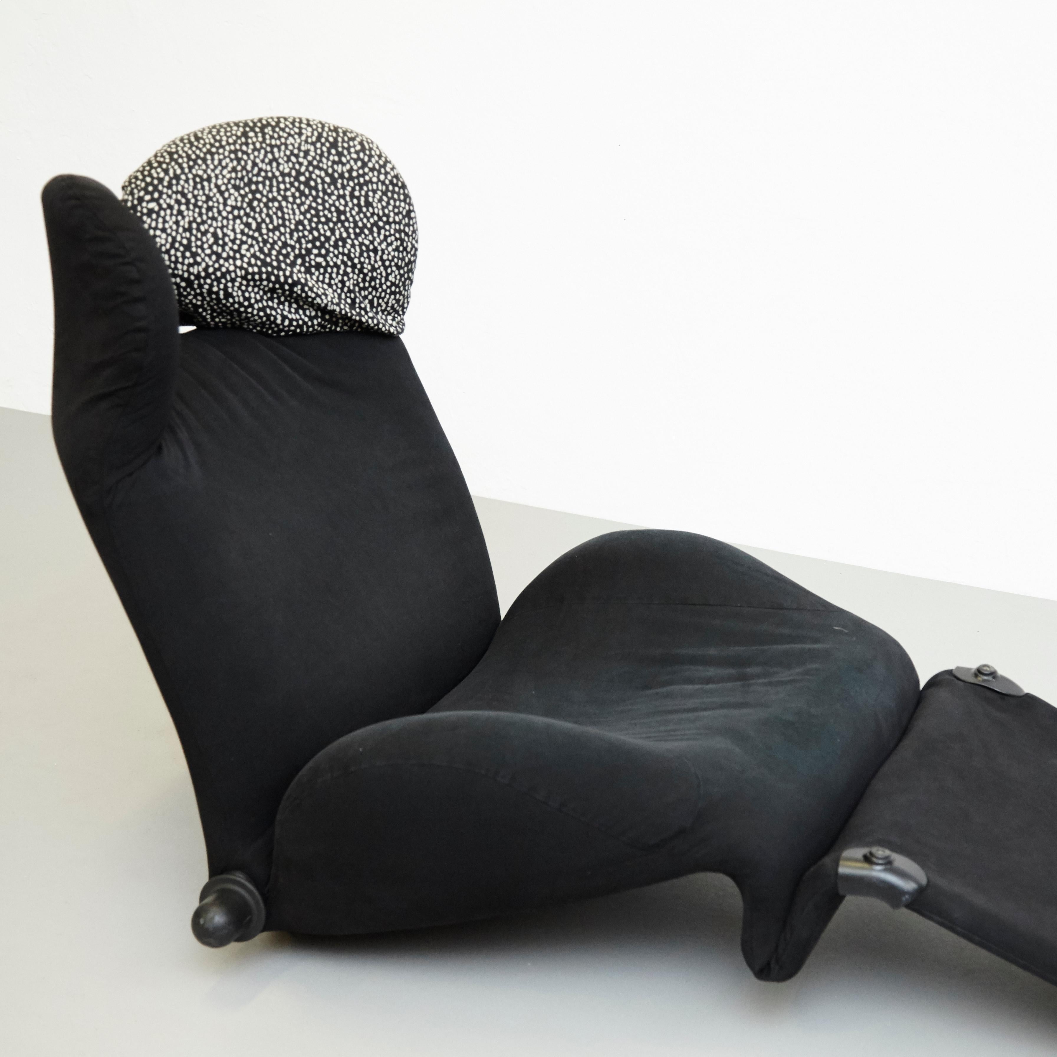 Fauteuil Toshiyuki Kita Wink 111 noir par Cassina, vers 1980 7