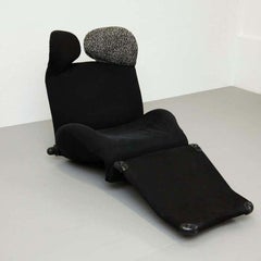 Toshiyuki Kita Wink 111 Armchair in Black by Cassina, circa 1980