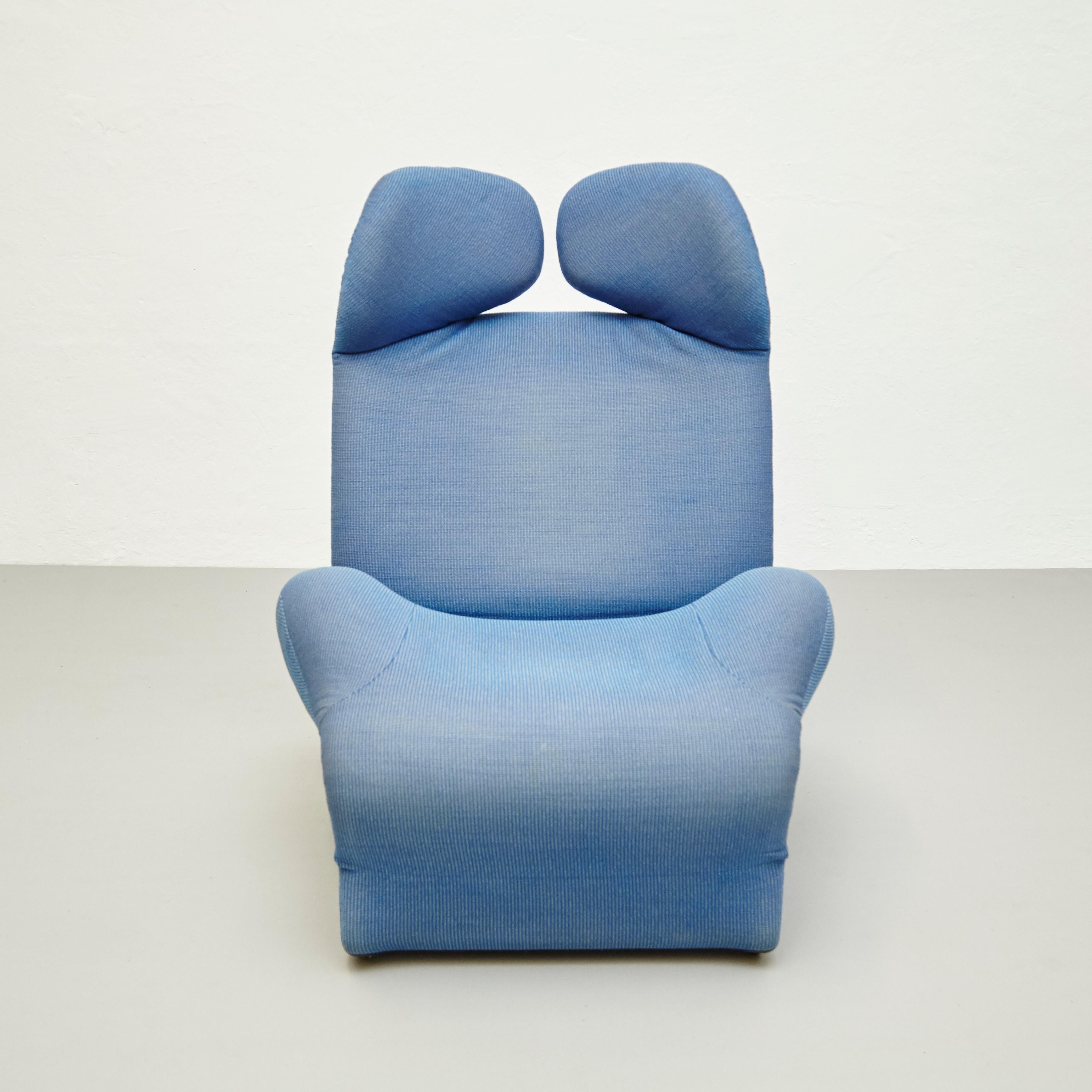 Toshiyuki Kita Wink 111 Armchair in Blue by Cassina, circa 1980 10