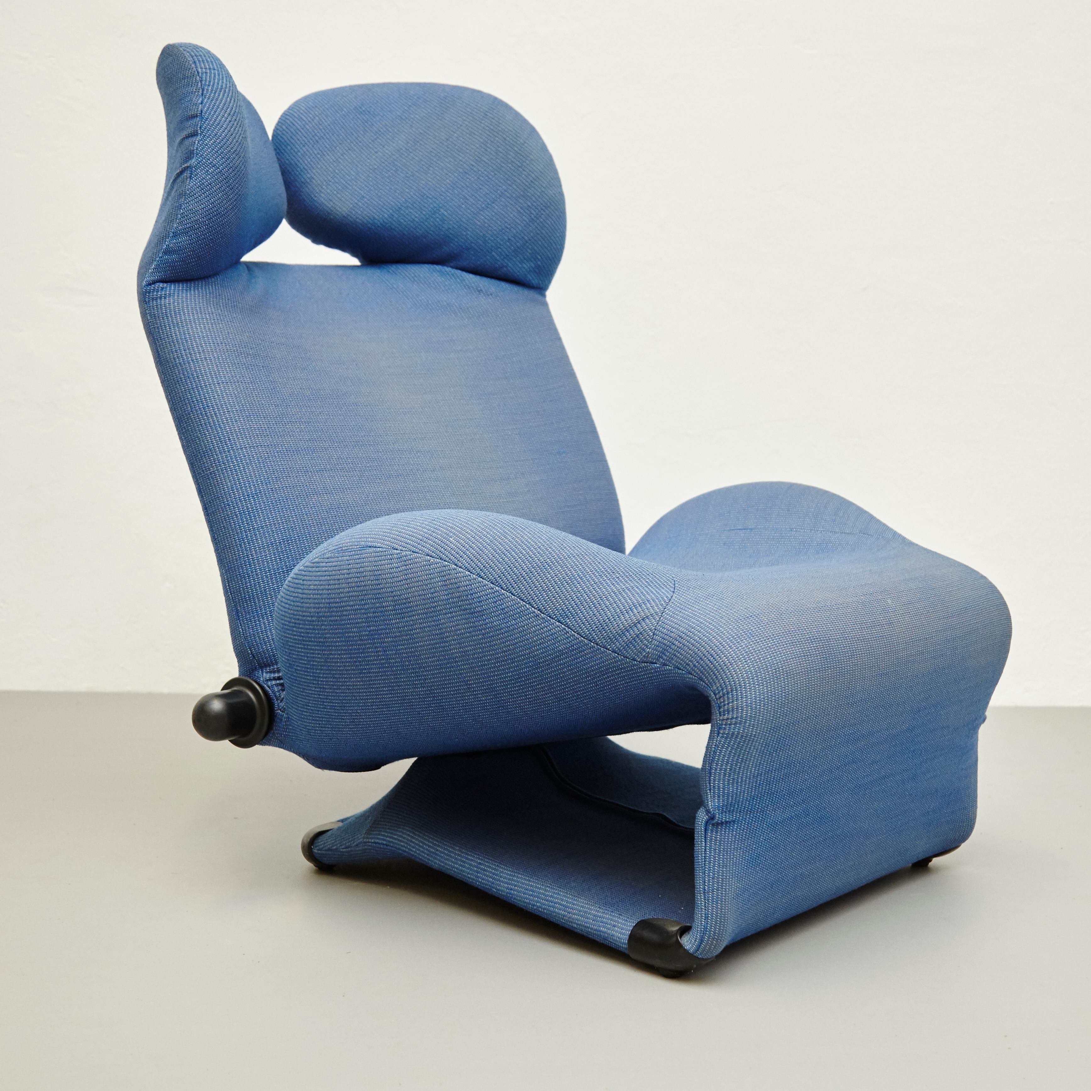 Toshiyuki Kita Wink 111 Armchair in Blue by Cassina, circa 1980 11