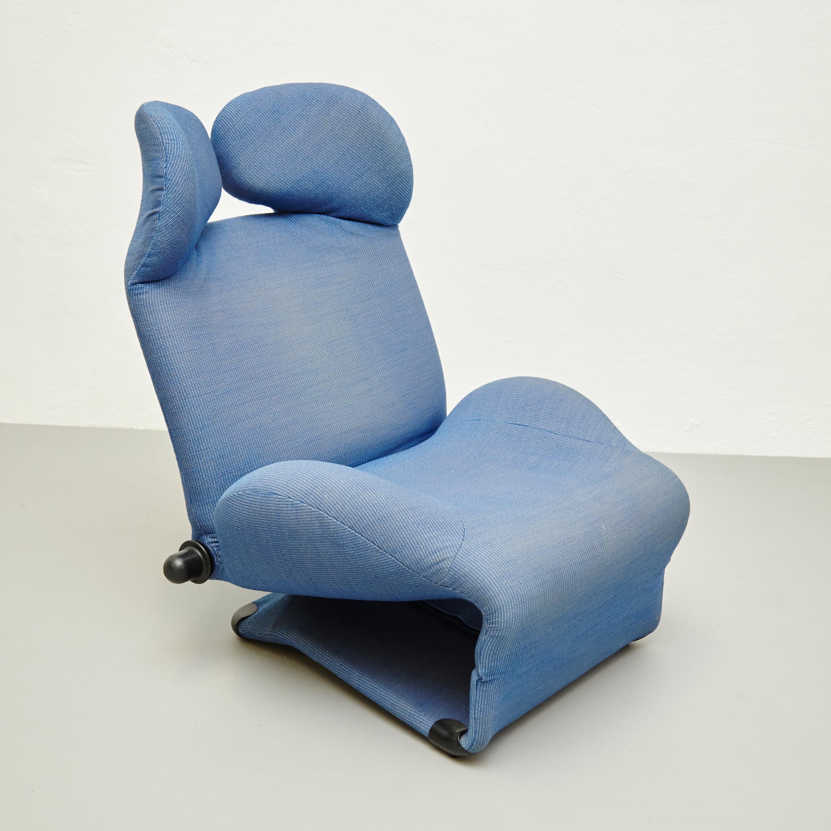 Toshiyuki Kita Wink 111 Armchair in Blue by Cassina, circa 1980 12