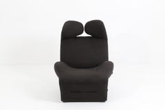 Toshiyuki Kita's for Cassina Wink Chair in Black Fabric