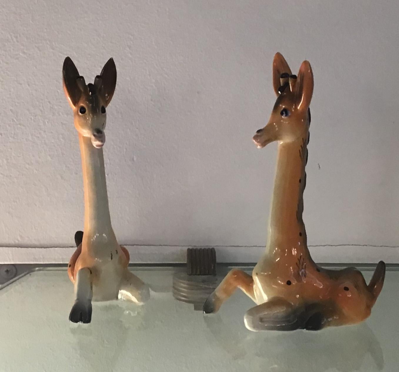 Tosin Ceramic Giraffe Couple 1950 Italia 5