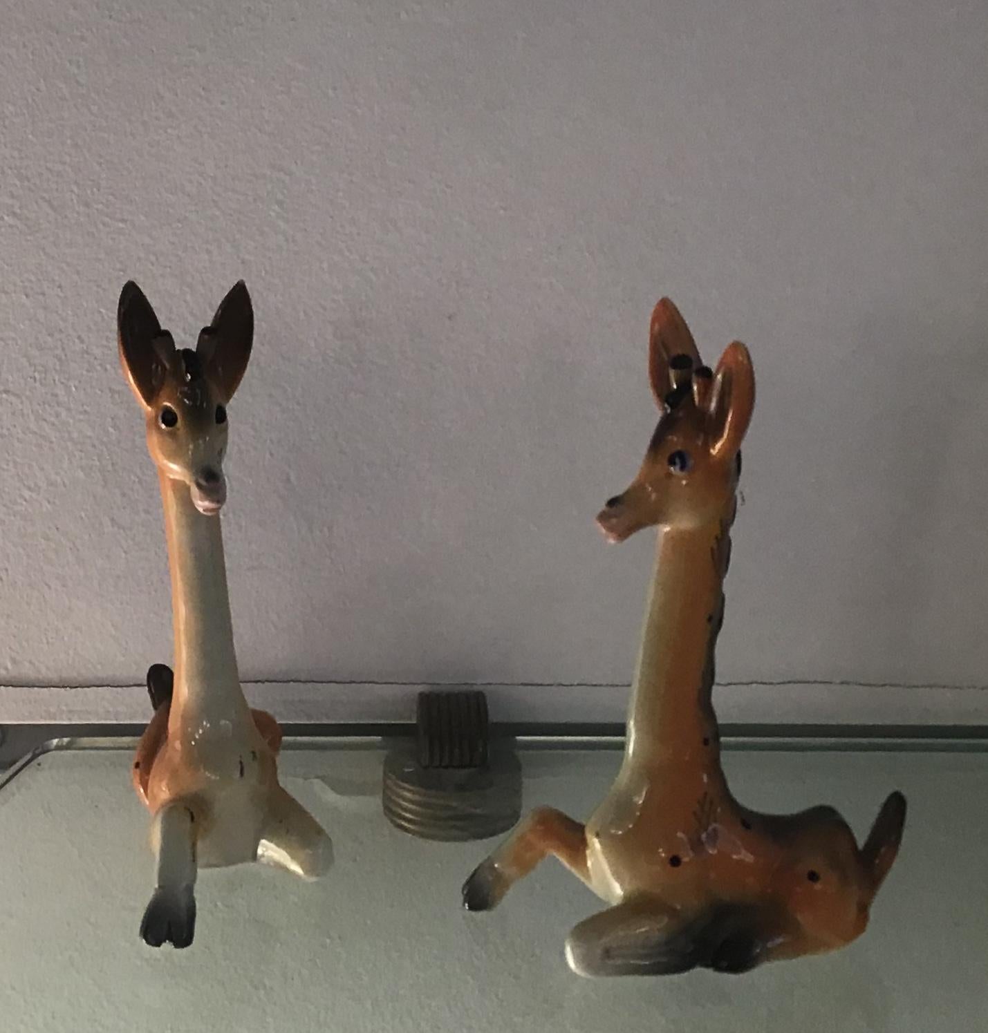 Tosin Ceramic Giraffe Couple 1950 Italia 3