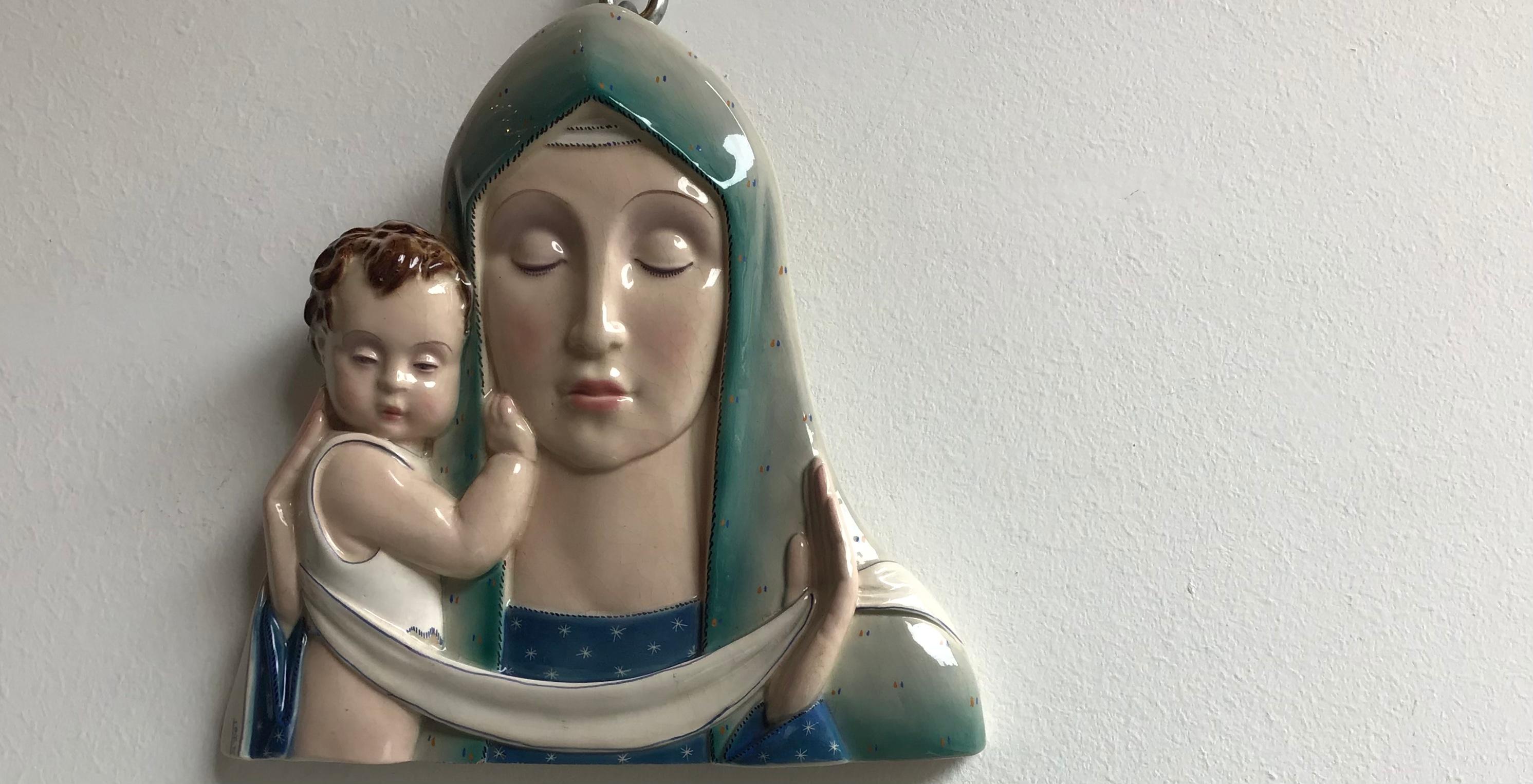 Italian Tosin Madonna Ceramic, 1930, Italy