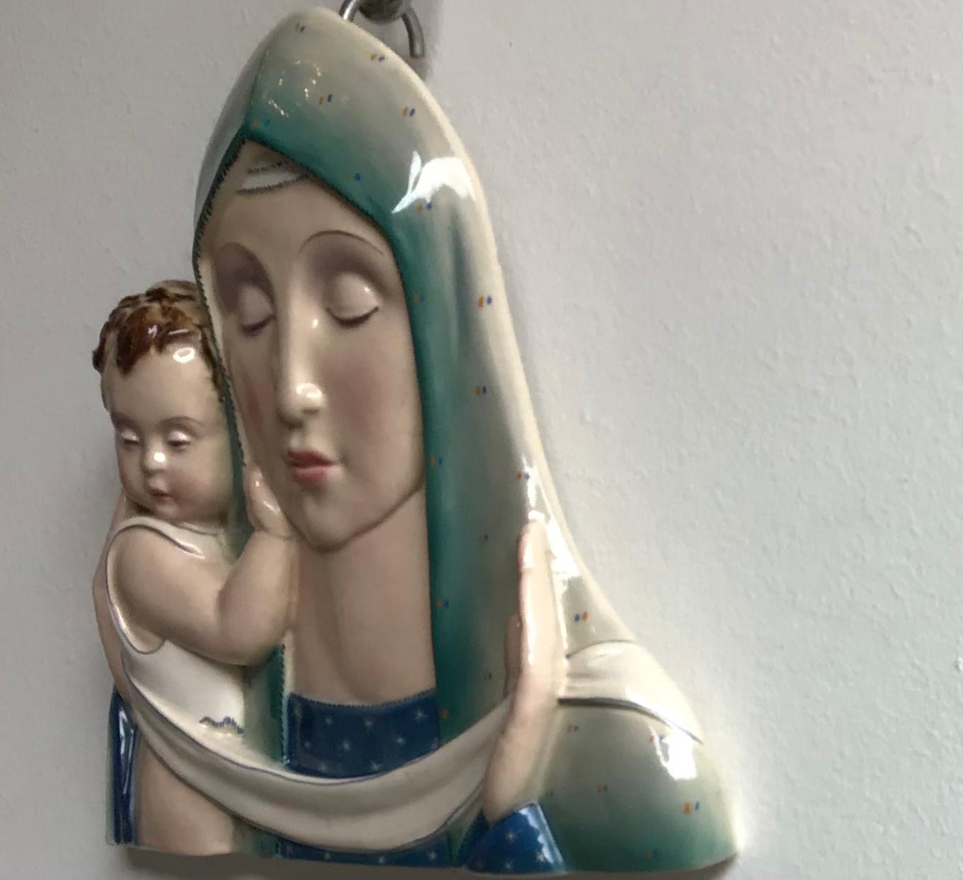 Tosin Madonna Ceramic, 1930, Italy 1