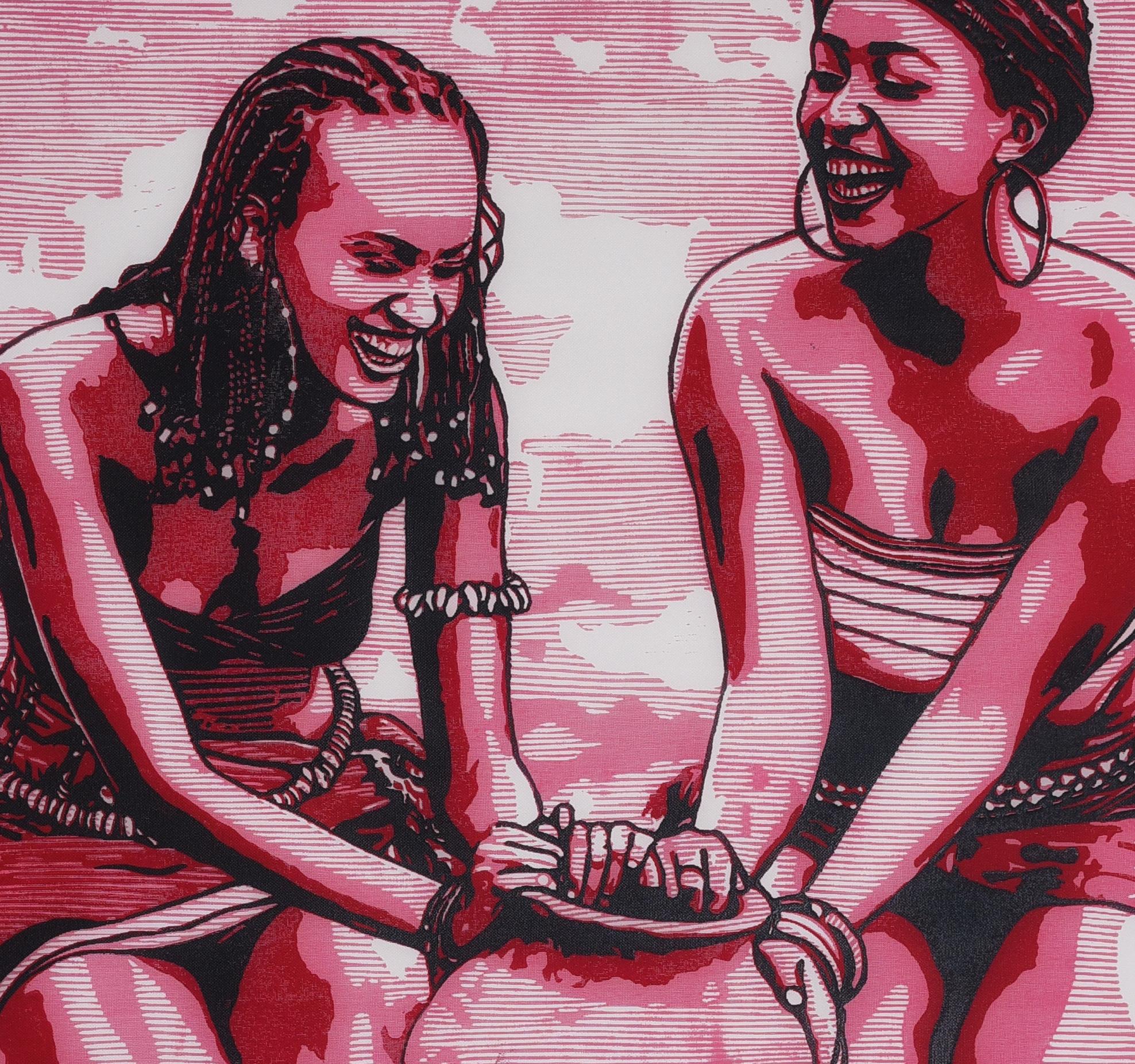 At Prime (Igba Ara) - 21e siècle, Contemporain, Figuratif, Afrique, Linogravure en vente 1