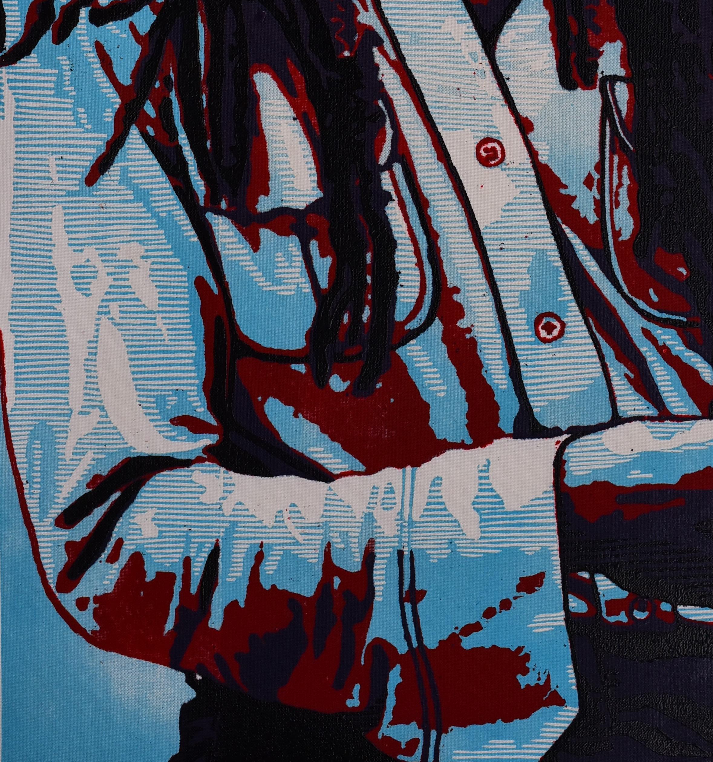 Schwarzer Geister (Bob Marley) 7 – Print von Tosin Oyeniyi 