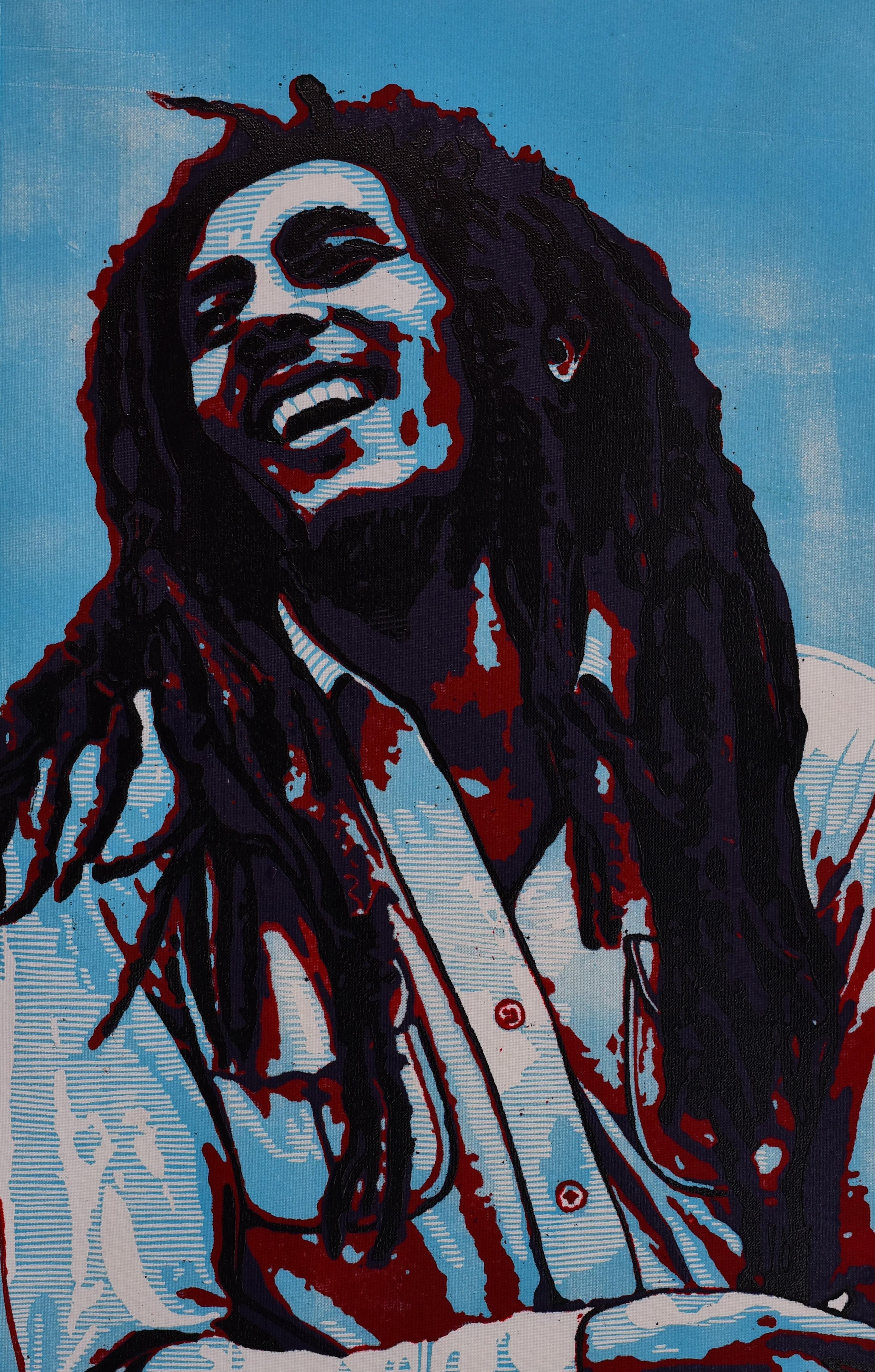 Black Prophet (Bob Marley) 7 - Contemporary Print by Tosin Oyeniyi 