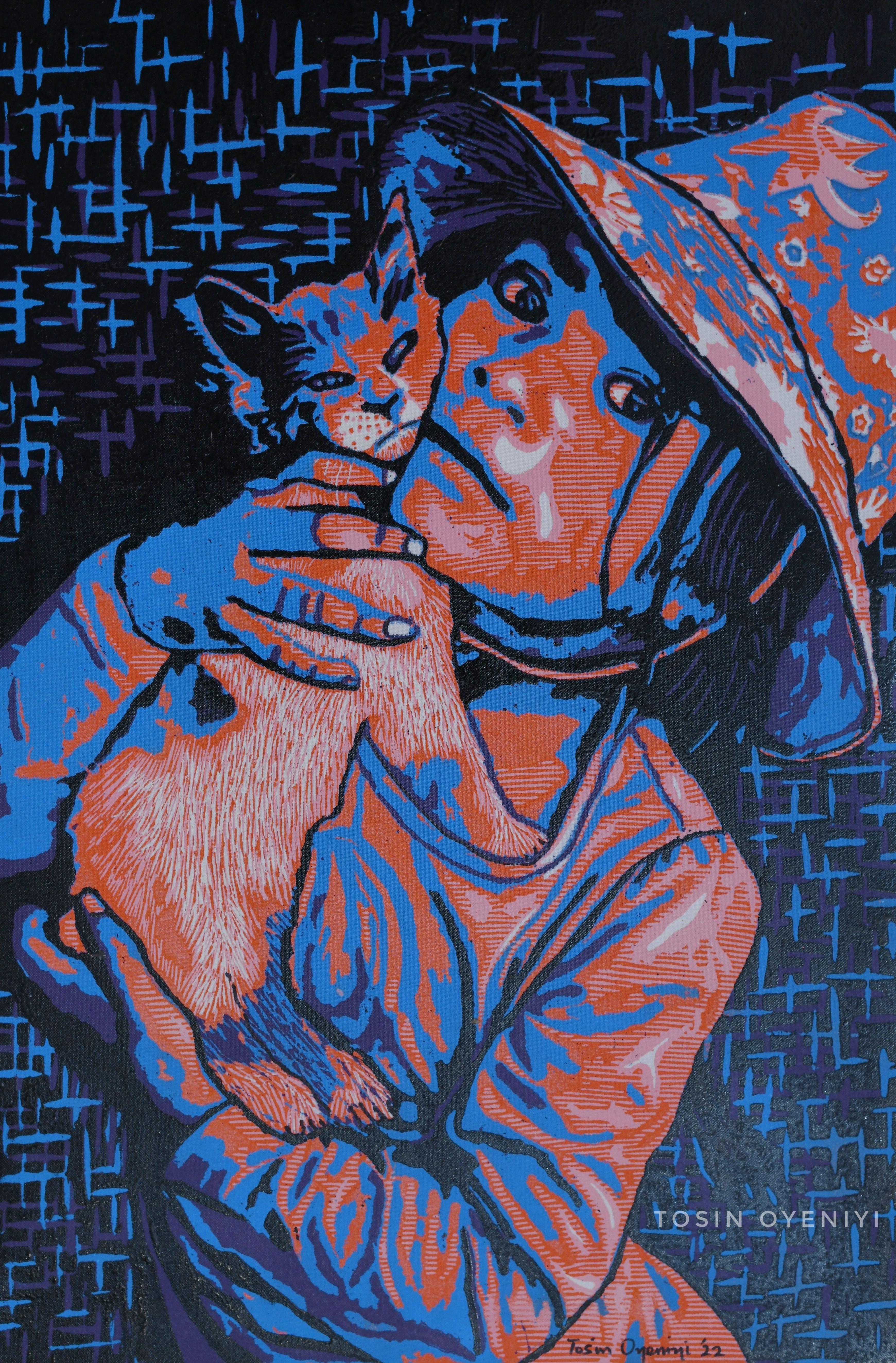 Tosin Oyeniyi  Portrait Print - Cuddle