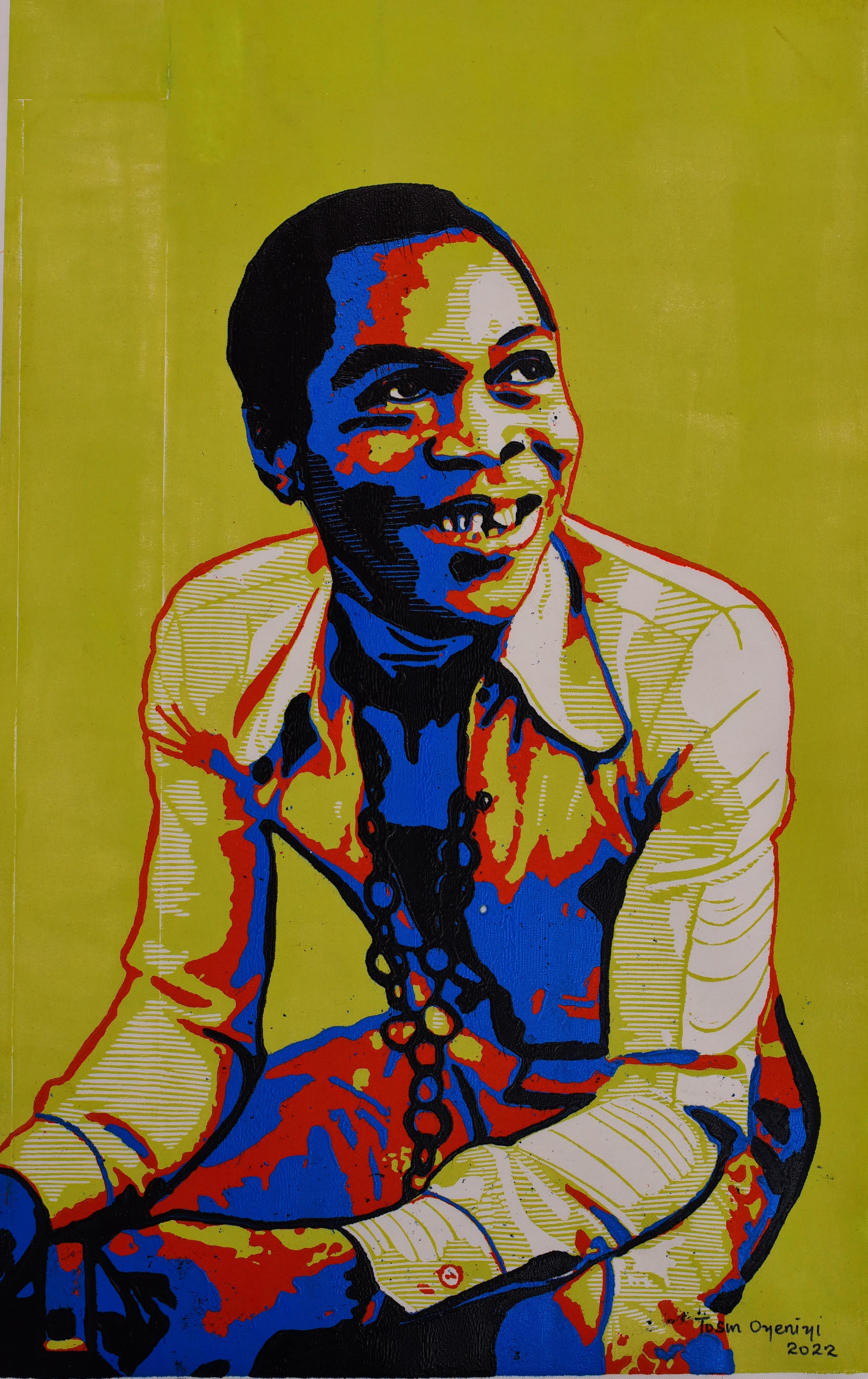 Figurative Print de Tosin Oyeniyi  - Profeta negro (Fela Kuti) 6