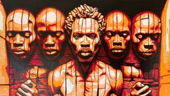 Indelible Scar - 21st Century, Contemporary, Figurative, Africa, People, Linocut