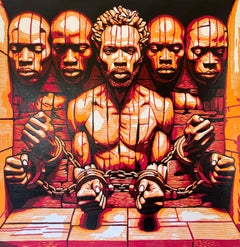 Indelible Scar - 21st Century, Contemporary, Figurative, Africa, People, Linocut