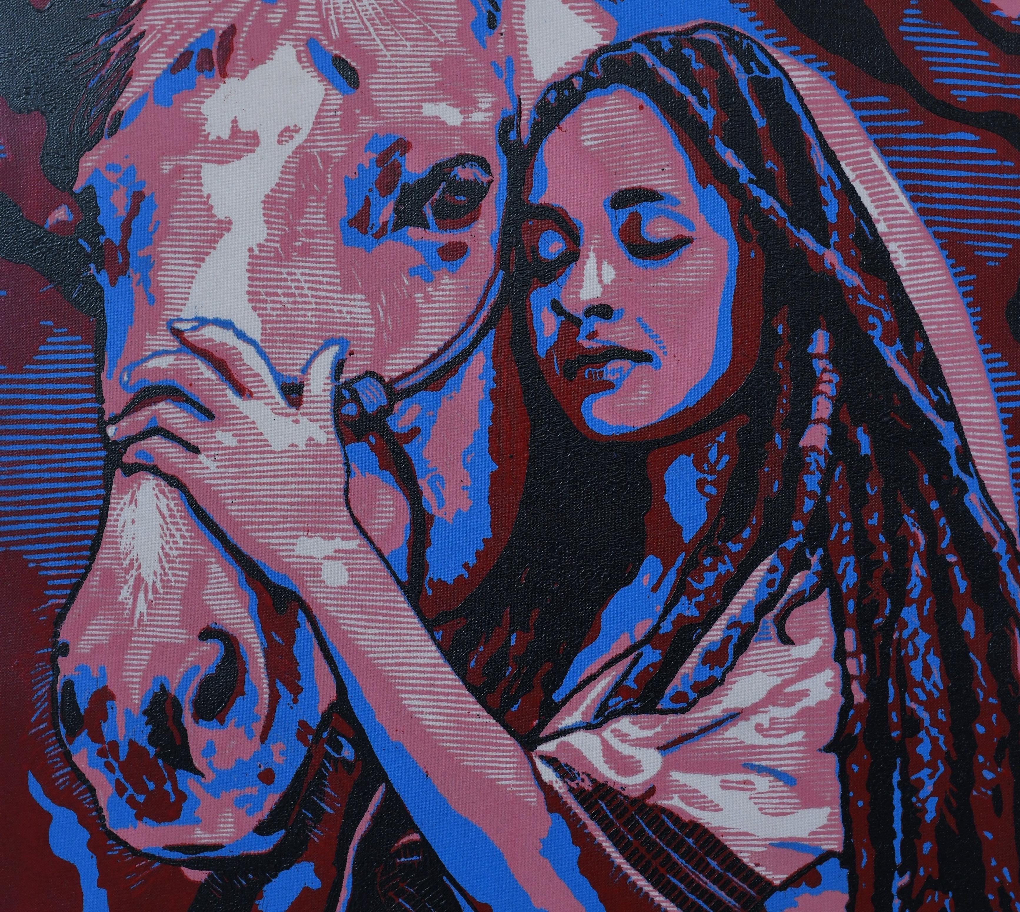 Fuerza interior - Figurative Print Negro de Tosin Oyeniyi 
