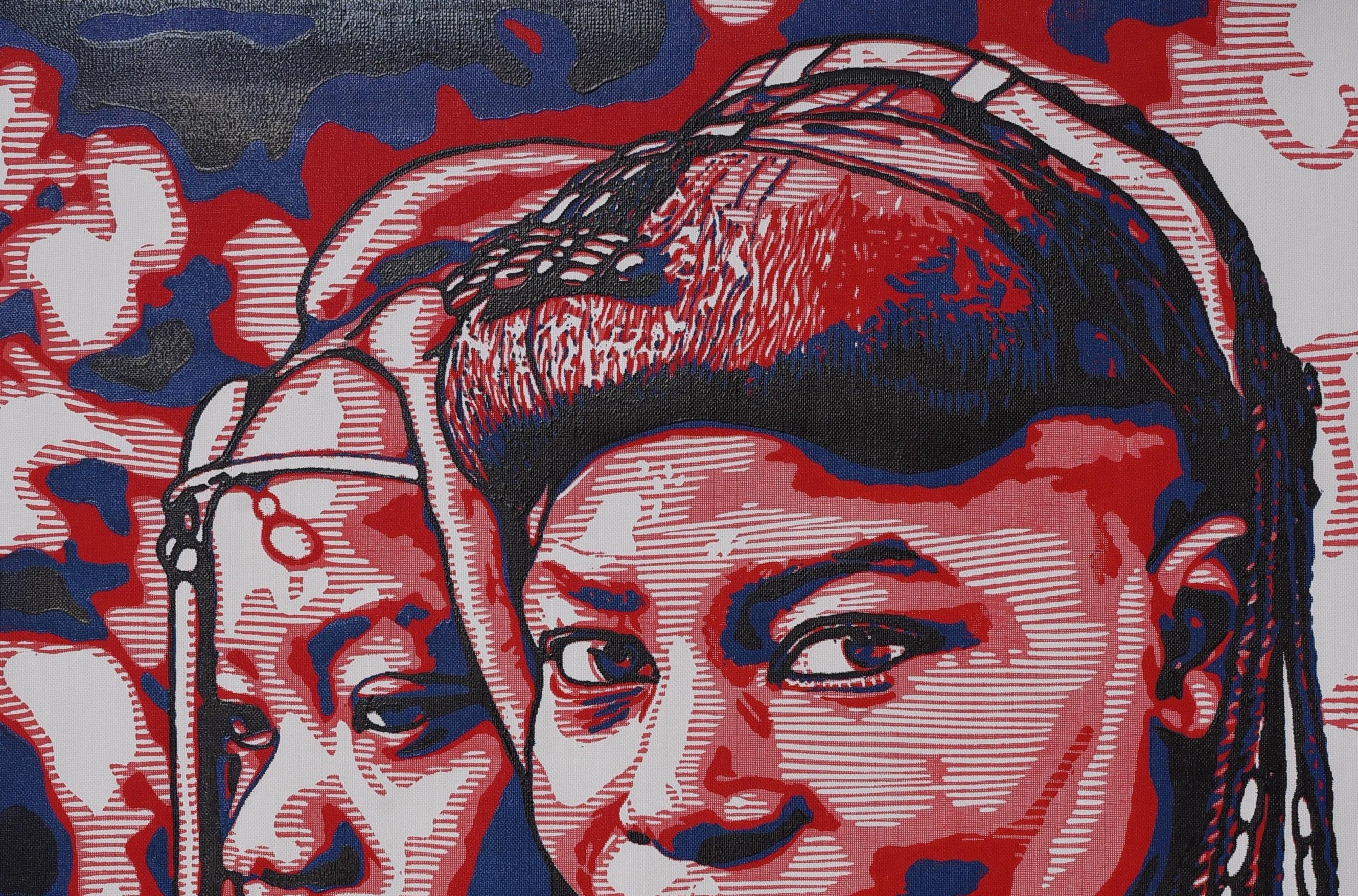 Iwoye (Perception 2) - 21e siècle, Figurative contemporaine, Afrique Linogravure - Print de Tosin Oyeniyi 