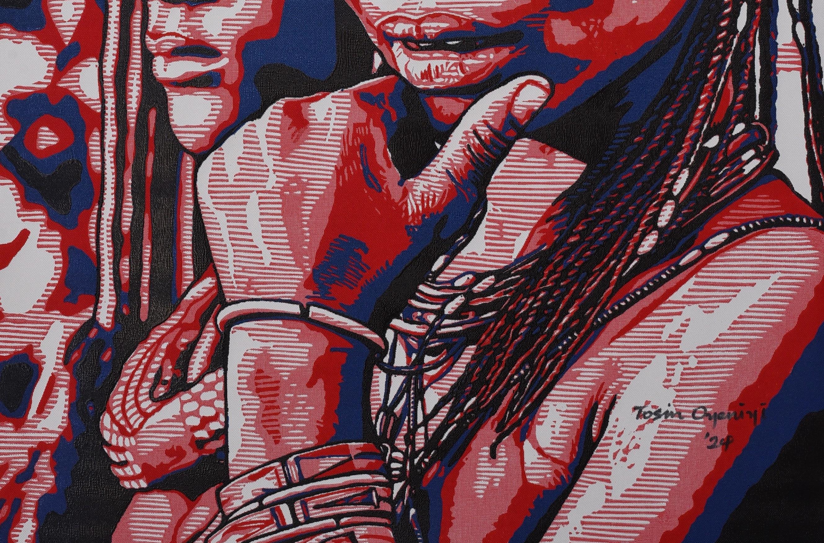 Iwoye (Perception 2) - 21e siècle, Figurative contemporaine, Afrique Linogravure - Maîtres anciens Print par Tosin Oyeniyi 