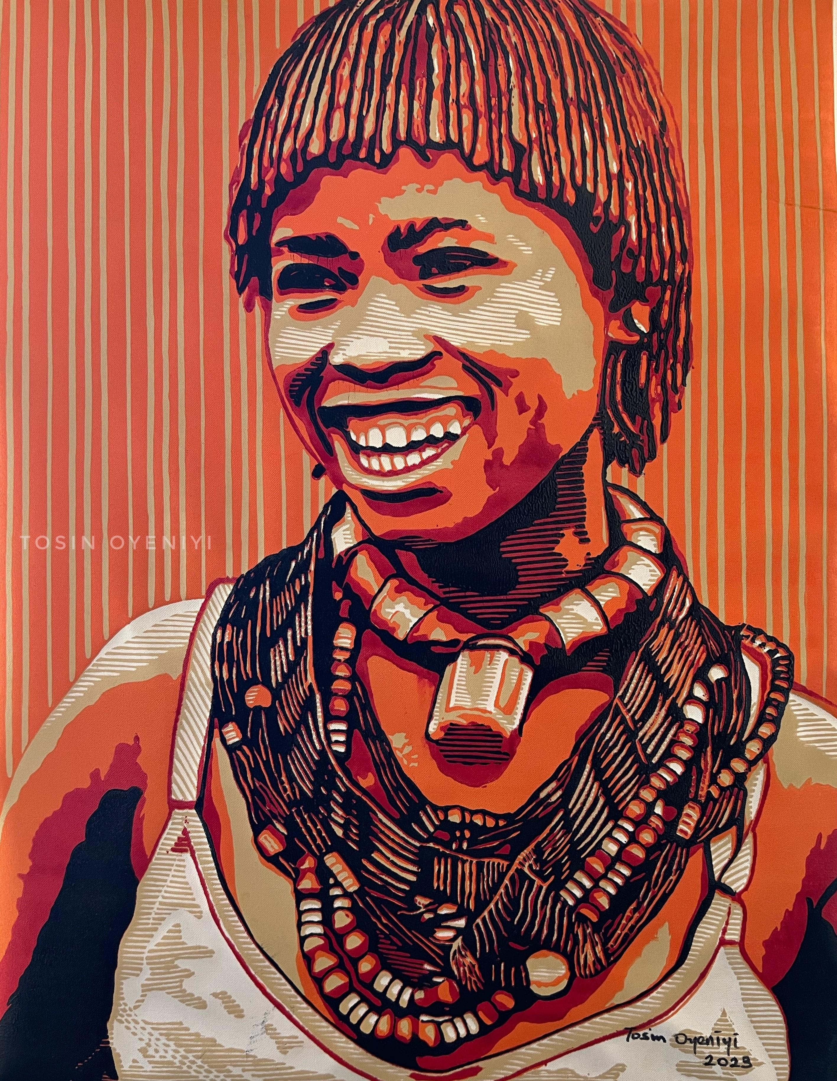 Tosin Oyeniyi  Figurative Print - Joy of Womanhood