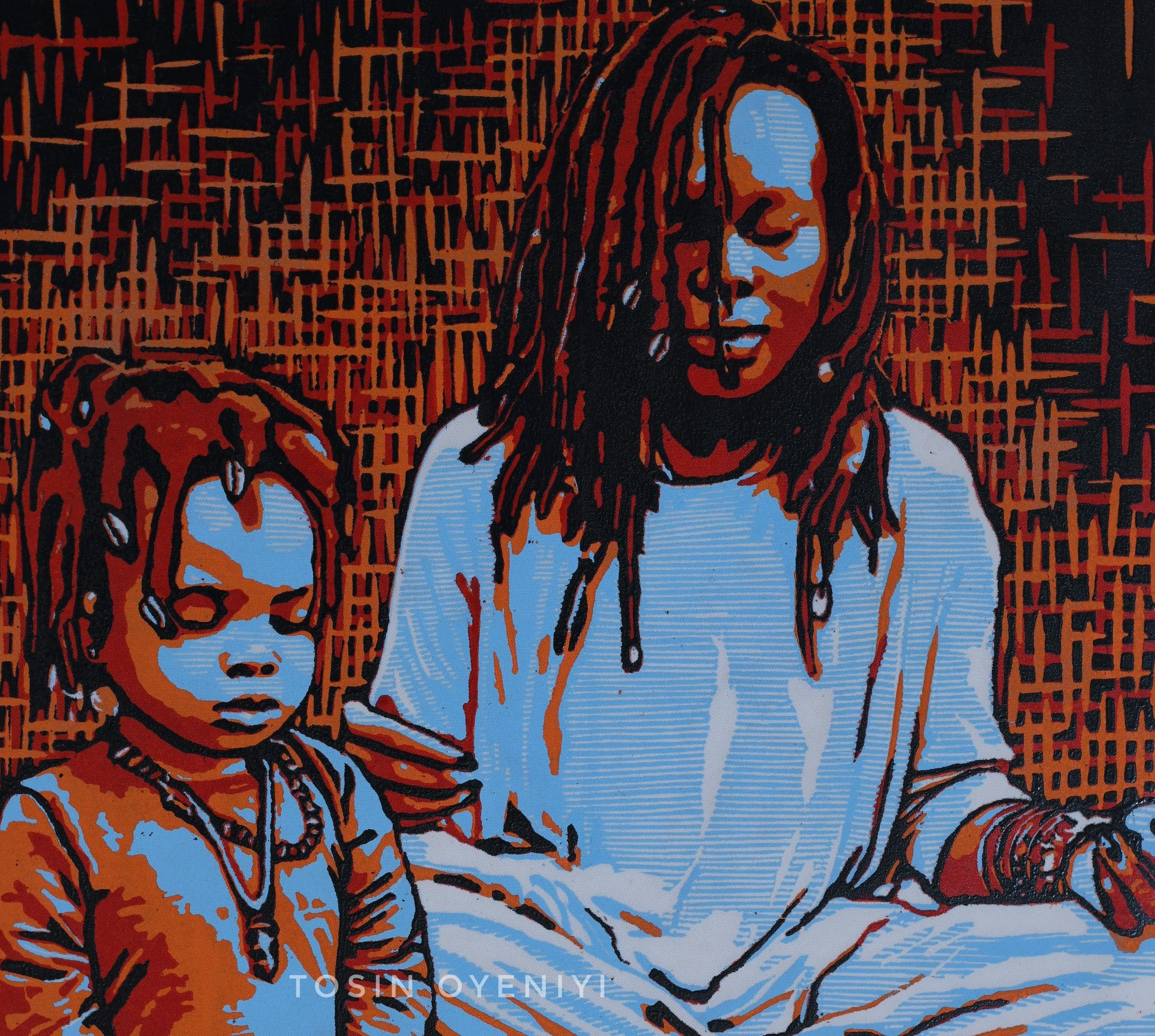 Likeminded - Black Figurative Print by Tosin Oyeniyi 