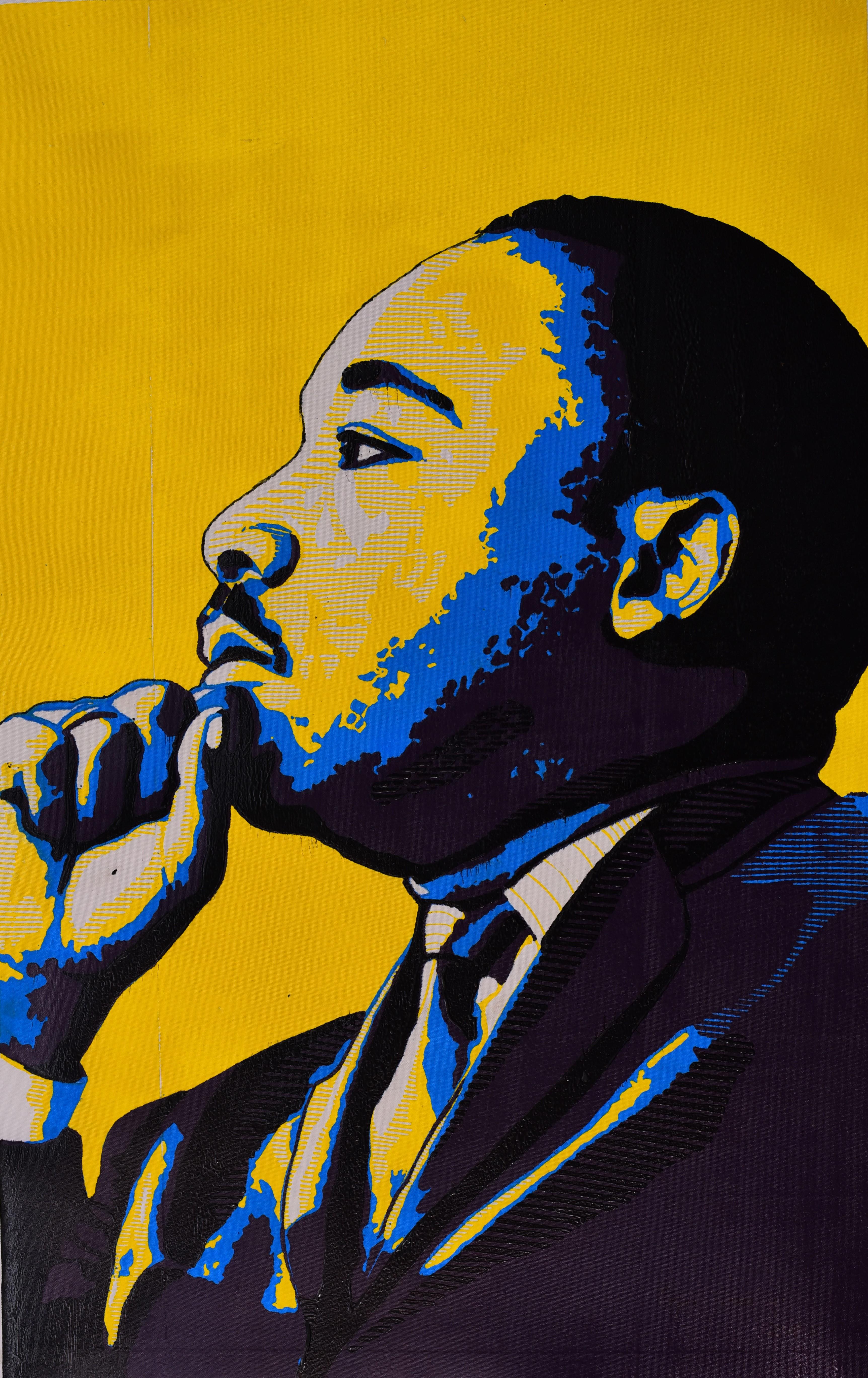 Tosin Oyeniyi  Figurative Print - Black Prophet (Martin Luther King Jr) 2