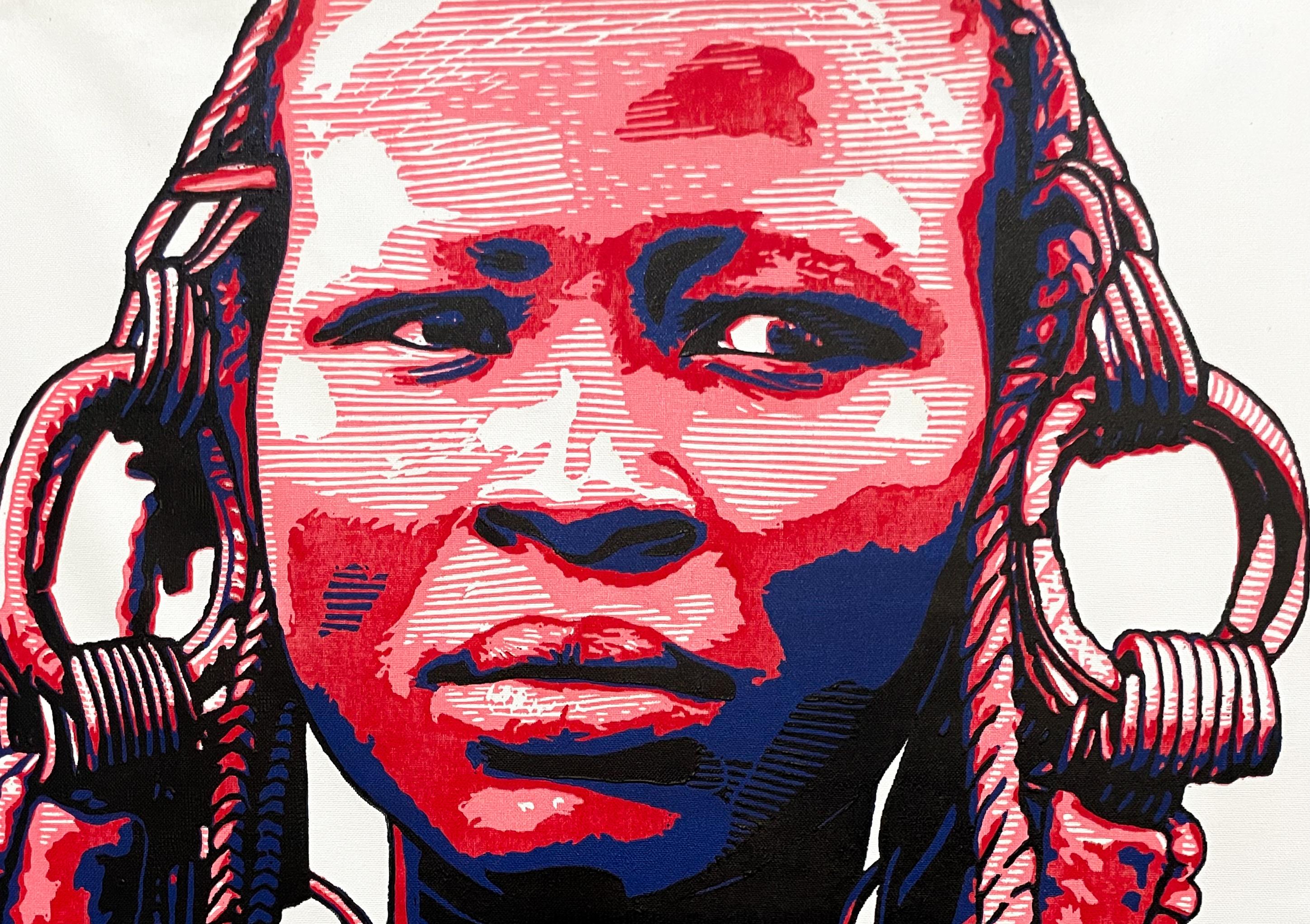 Percezione - 21° secolo, Contemporaneo, Figurativo, Africa, Donne, Linocut - Print di Tosin Oyeniyi 