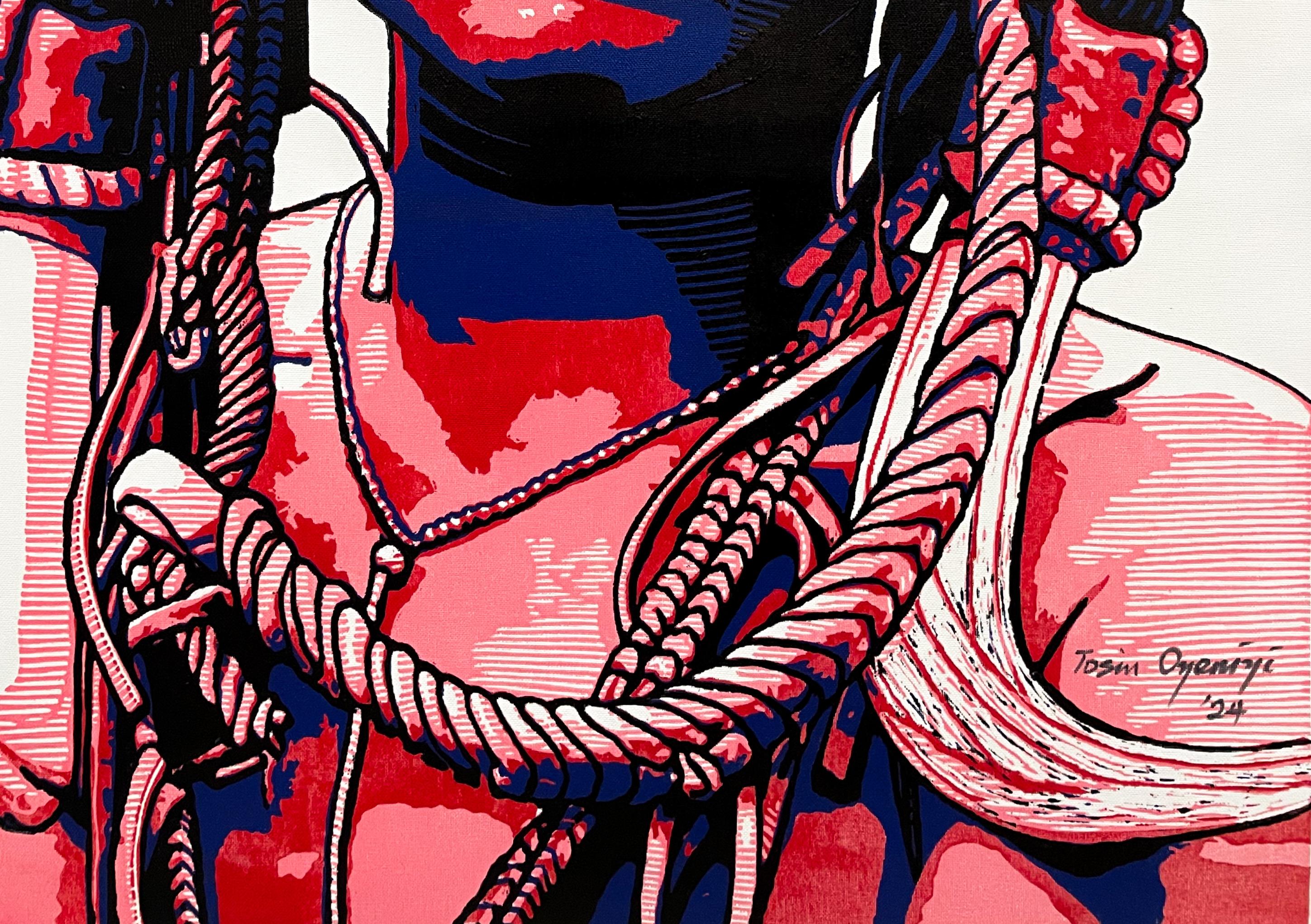 Percezione - 21° secolo, Contemporaneo, Figurativo, Africa, Donne, Linocut - Print Antichi maestri di Tosin Oyeniyi 