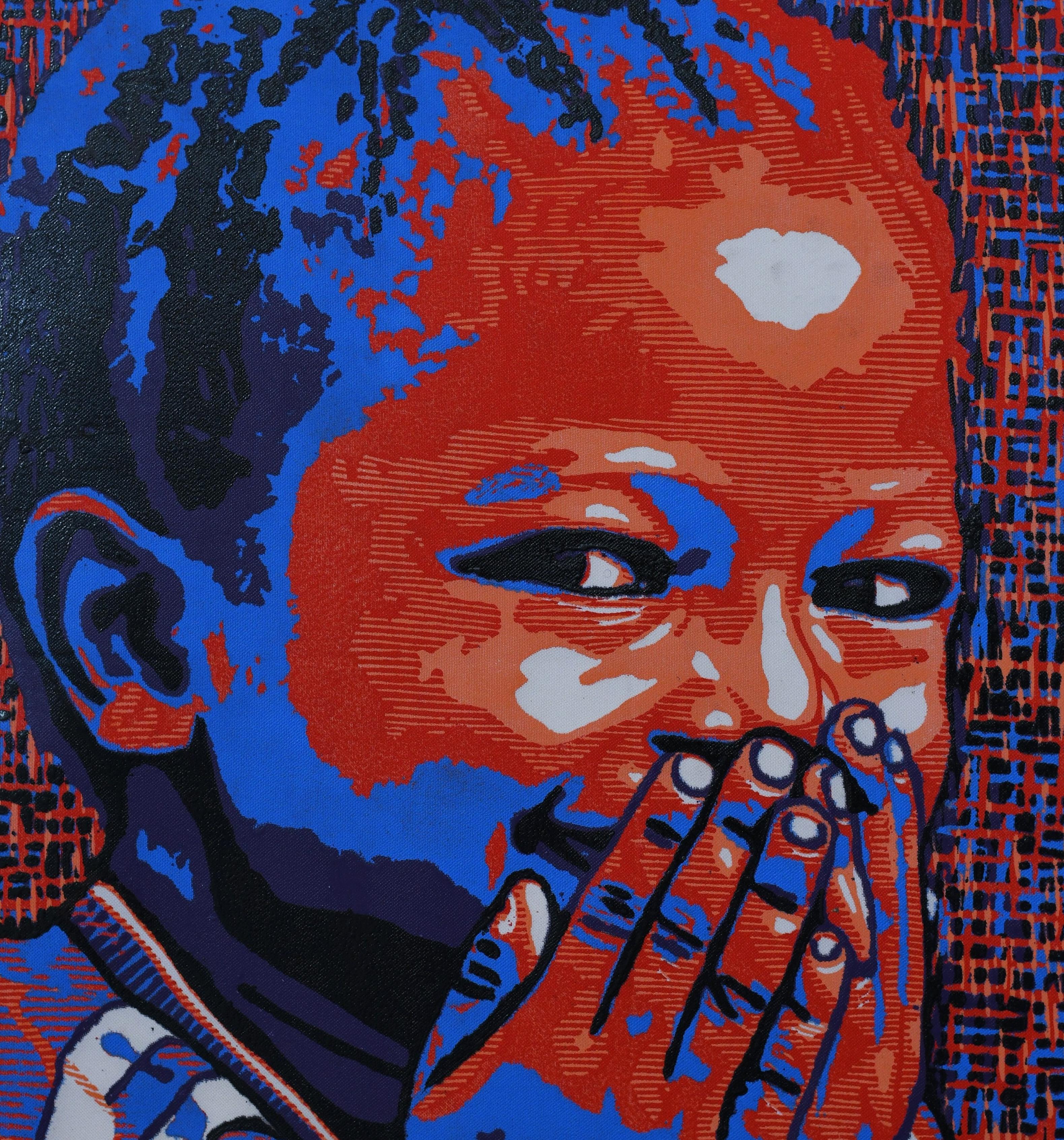 Striving and Believing - Black Figurative Print by Tosin Oyeniyi 