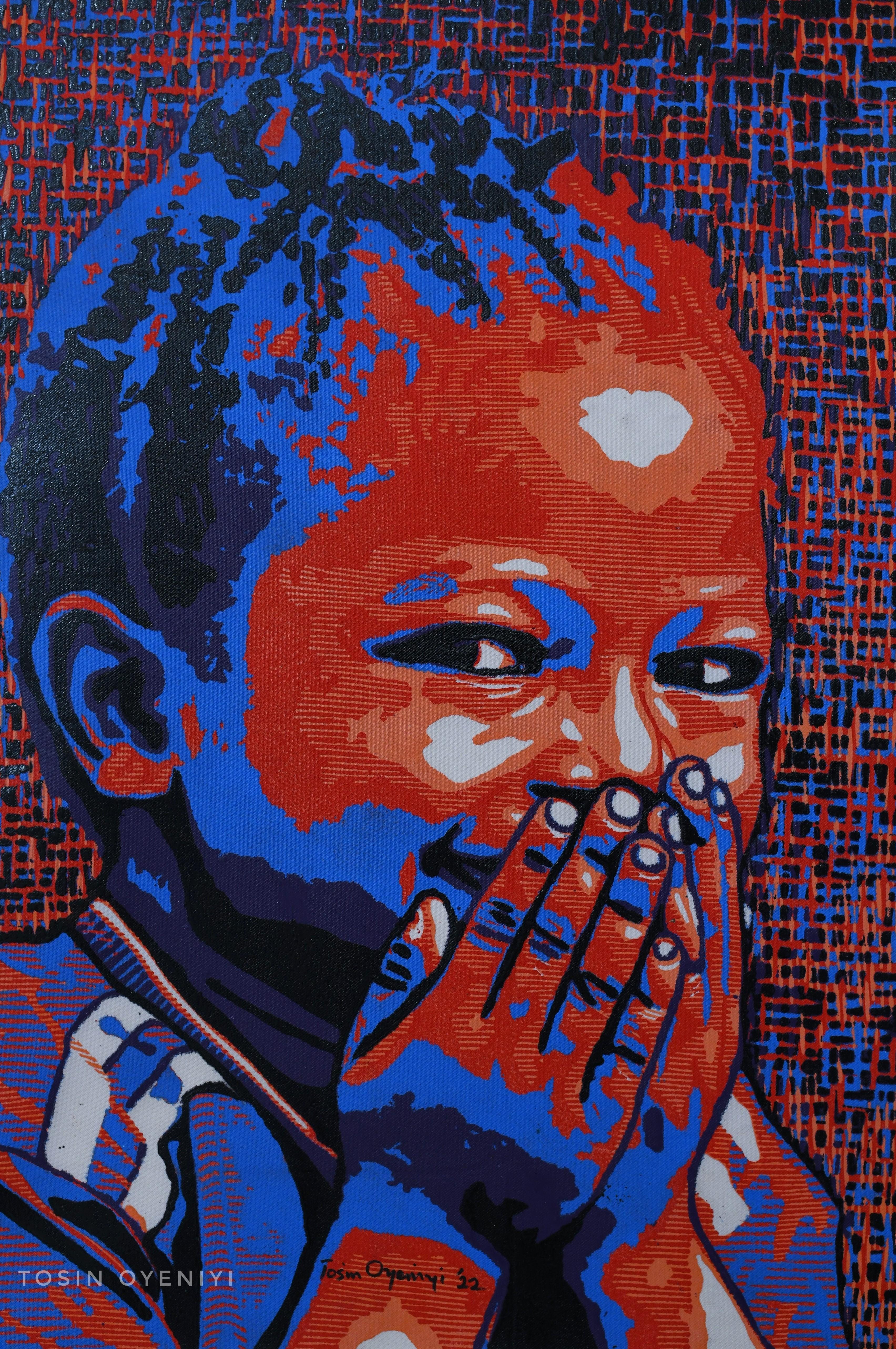 Tosin Oyeniyi  Figurative Print - Striving and Believing