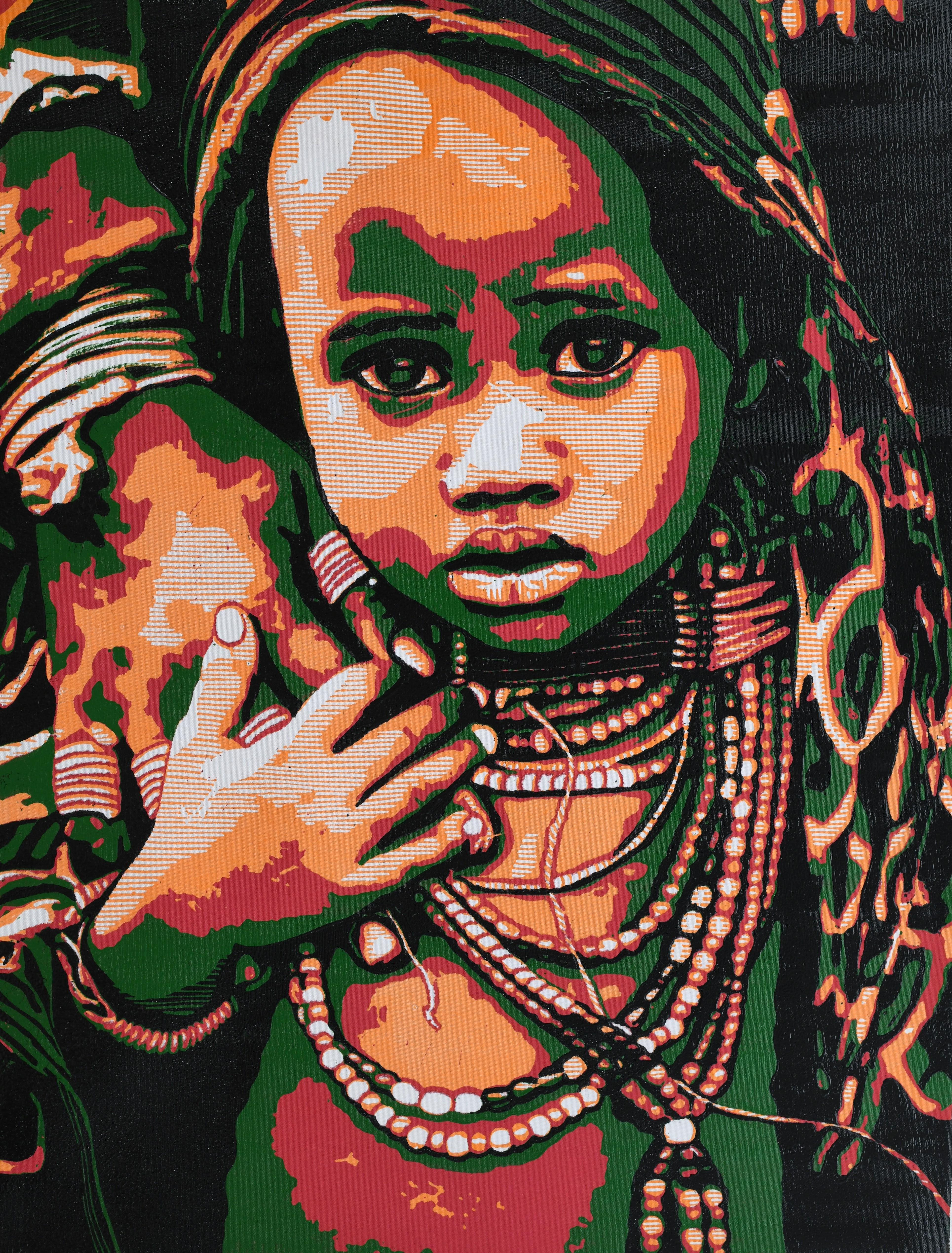 Tosin Oyeniyi  Figurative Print - The Hand That Giveth Hope