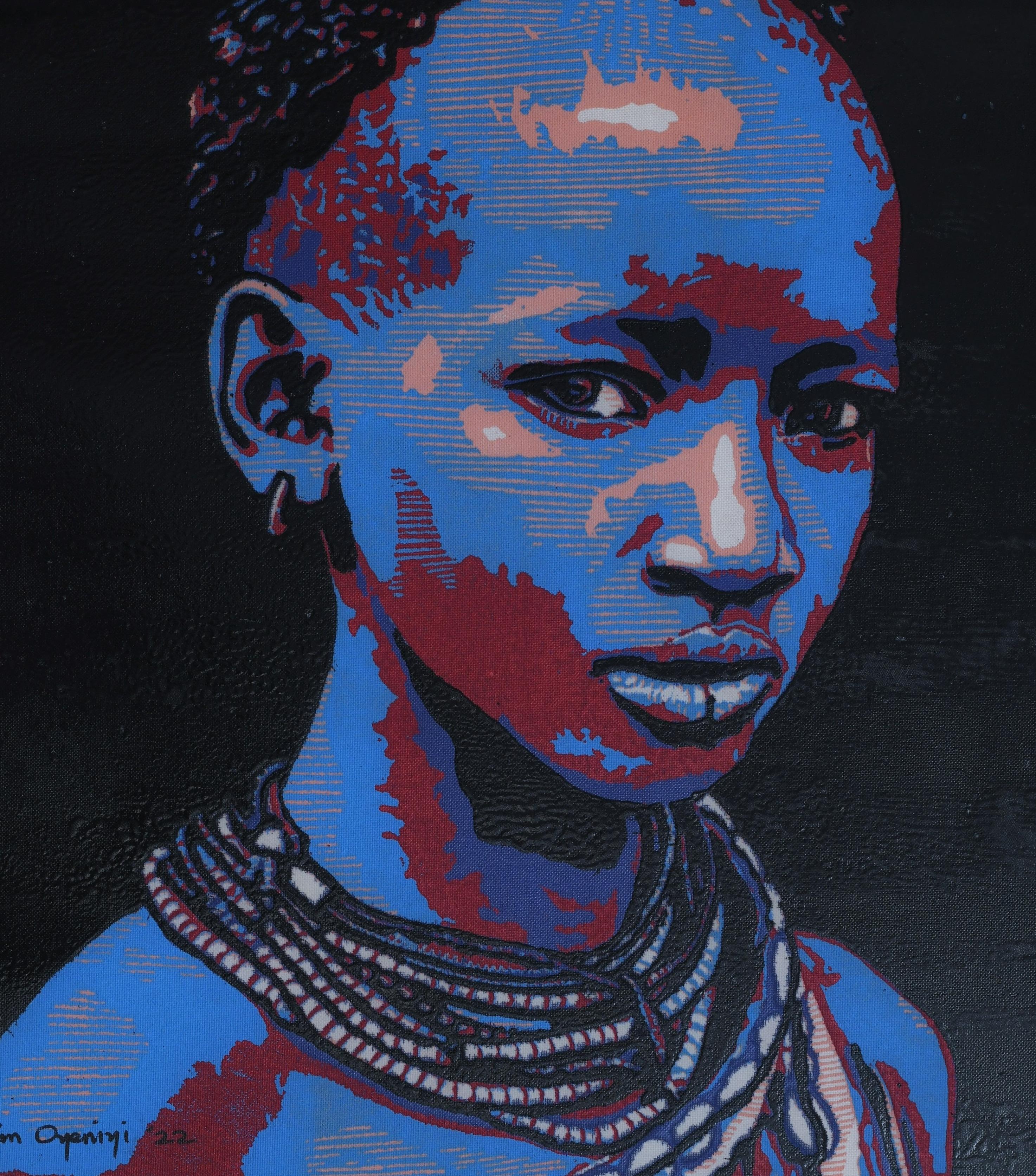 La Raíz (Patrimonio Cultural 3) - Figurative Print Negro de Tosin Oyeniyi 