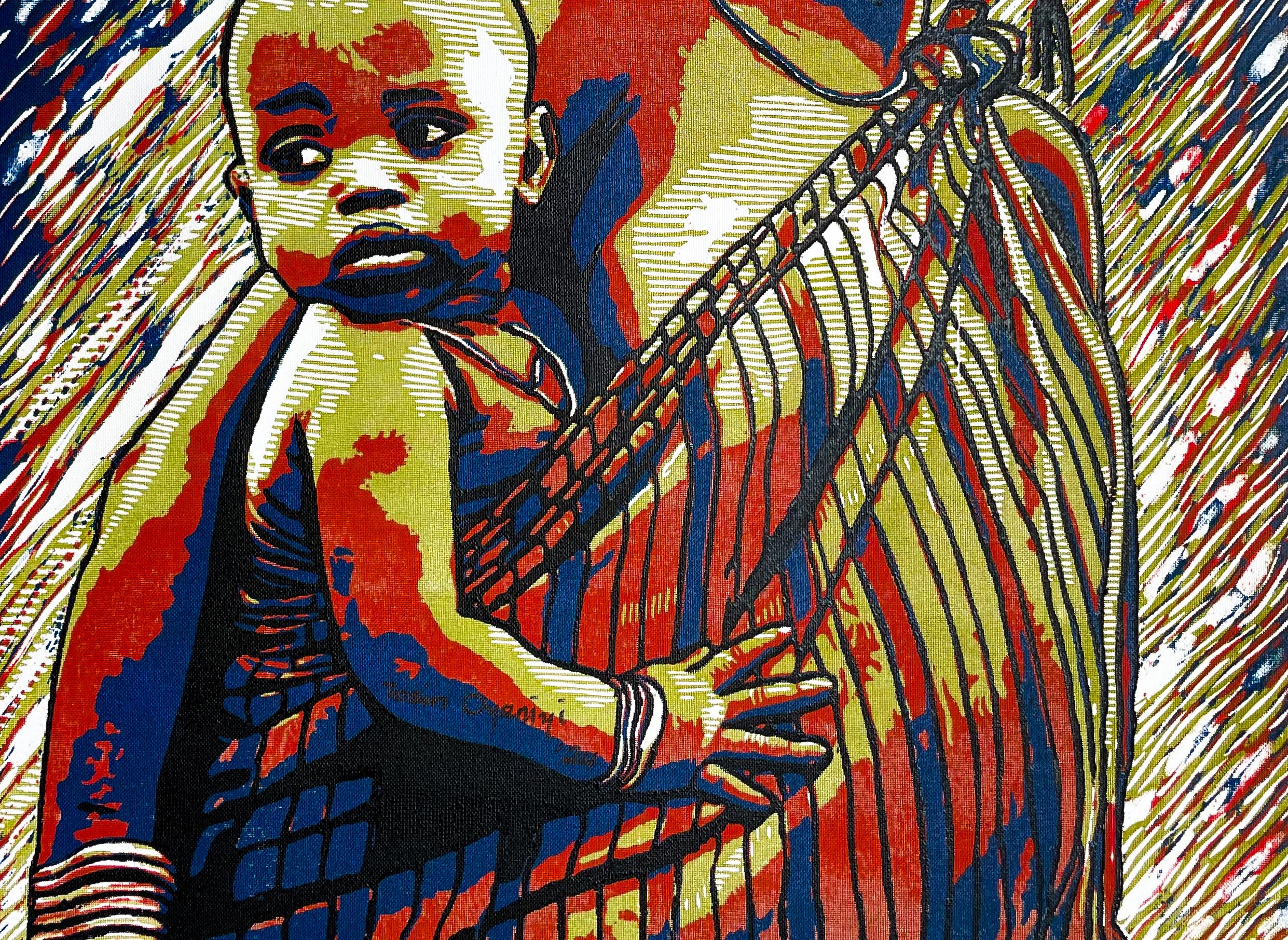 Wura (Dulce Madre) - Siglo XXI, Contemporáneo, Figurativo, África, Niño - Print Antiguos maestros de Tosin Oyeniyi 