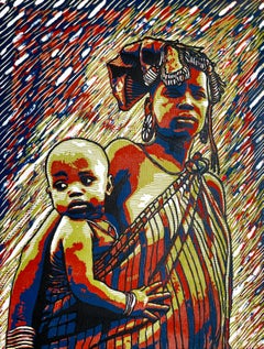 Wura (Dulce Madre) - Siglo XXI, Contemporáneo, Figurativo, África, Niño